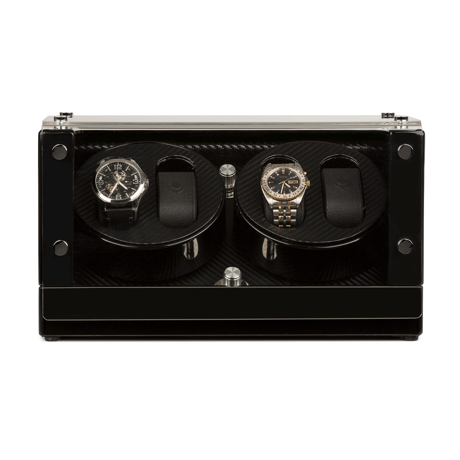Klarstein CA2PM, naťahovač na hodinky, 4 hodiniek, karbónový vzhľad – Obrázok 3