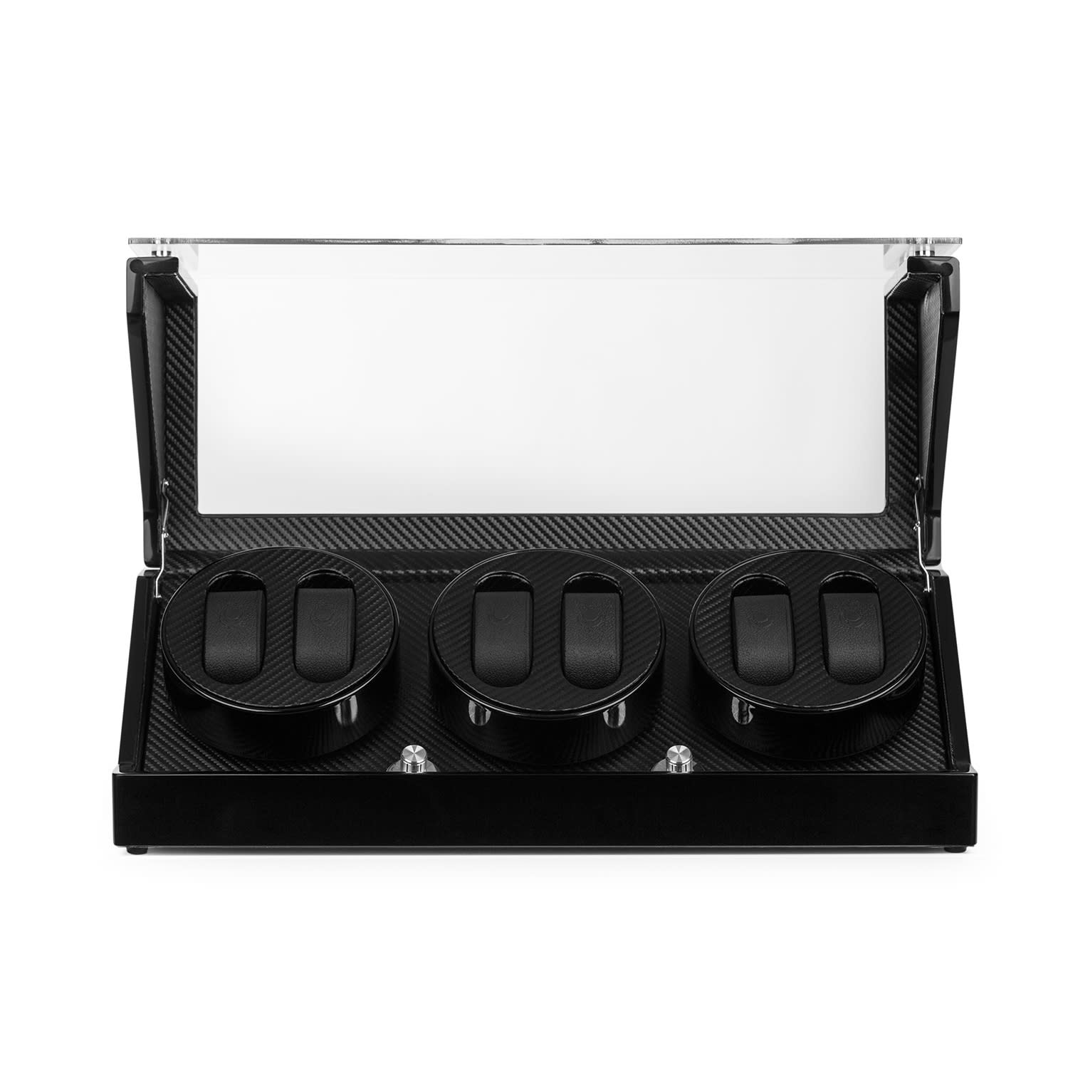 Klarstein CA3PM naťahovač hodiniek, 6 hodiniek, karbónový vzhľad – Obrázok 2