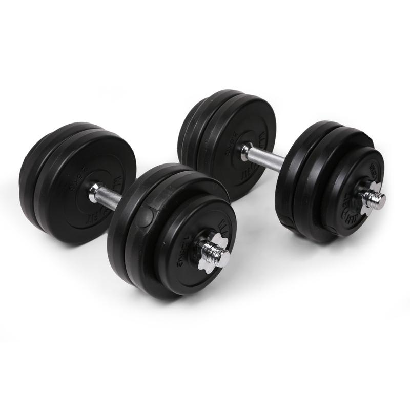 Pár jednoručných činiek Klarfit, 6 závaží, 2 x 15 kg činka – Obrázok 3