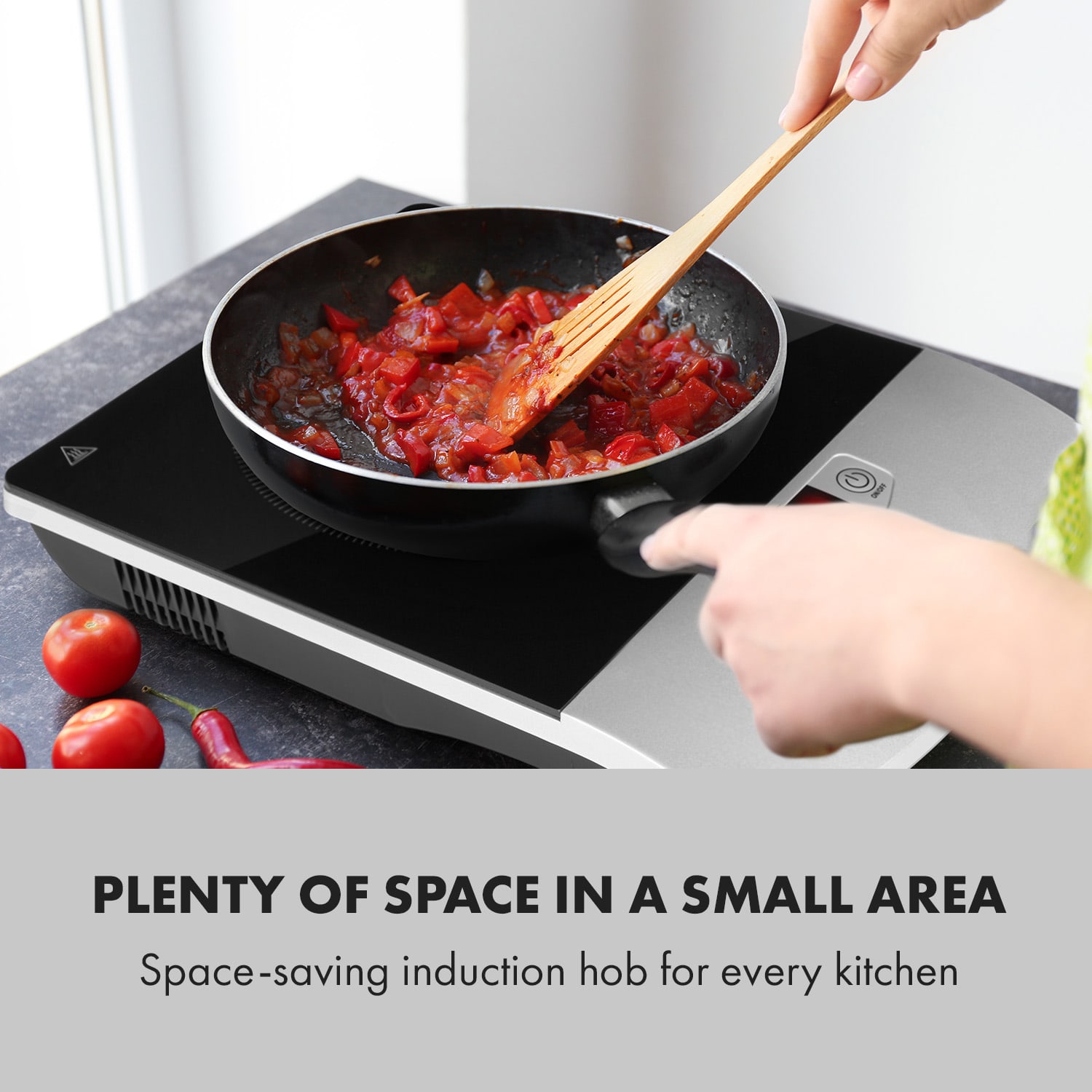 Klarstein CP3-VARICOOK SINGLE, indukčný varná doska, 1800 W, 1 zóna – Obrázok 2