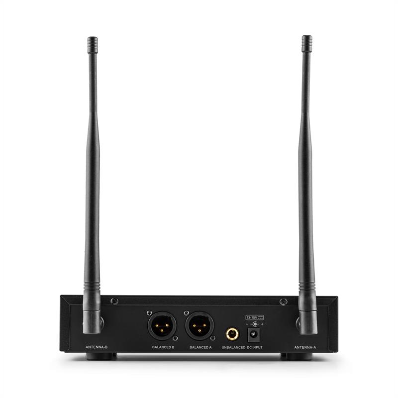 Malone Duett Pro V1, 2-kanálový UHF bezdrôtový mikrofónový set, dosah 50 m – Obrázok 3