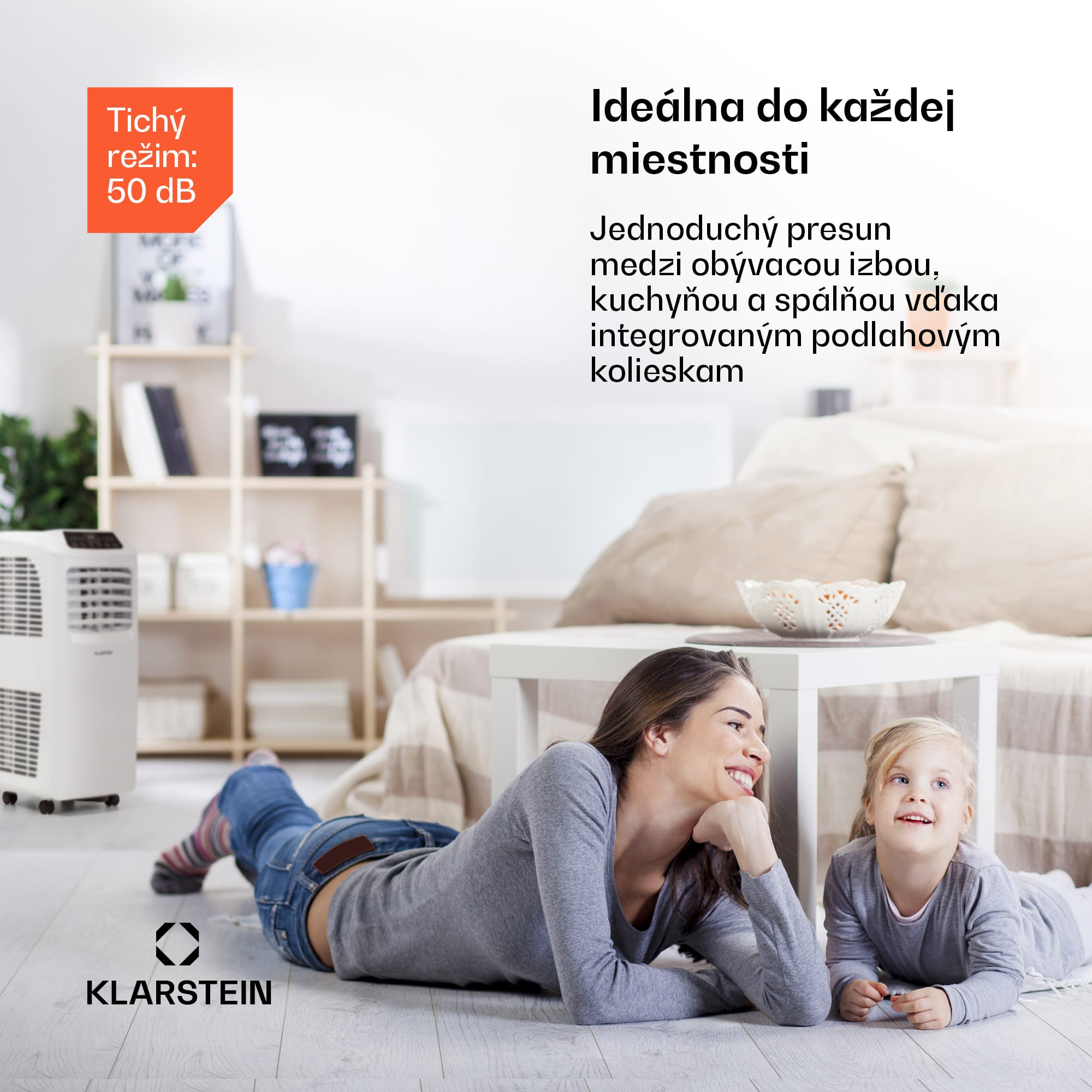 Klarstein Pure Blizzard 3 2G, mobilná klimatizácia 3 v 1, ventilátor, odvlhčovač vzduchu, 7 000 BTU/808 W, biela – Obrázok 4
