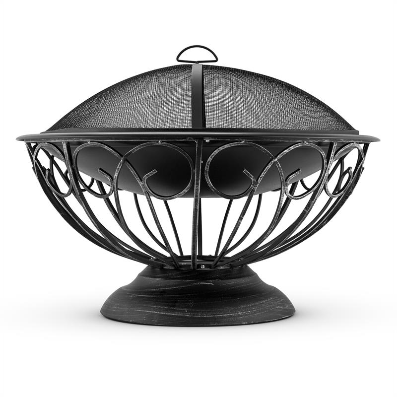 Blumfeldt Tulip, ohnisko, Ø 75 cm, gril, nádoba na oheň, ochrana pred iskrami, oceľ, brunírovaná – Obrázok 2