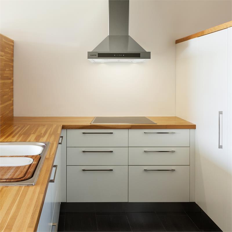 Klarstein Zelda, digestor, 60 cm, nástenný, 620 m³/h, LED, dotykové ovládanie, časovač, nehrdzavejúca oceľ – Obrázok 3