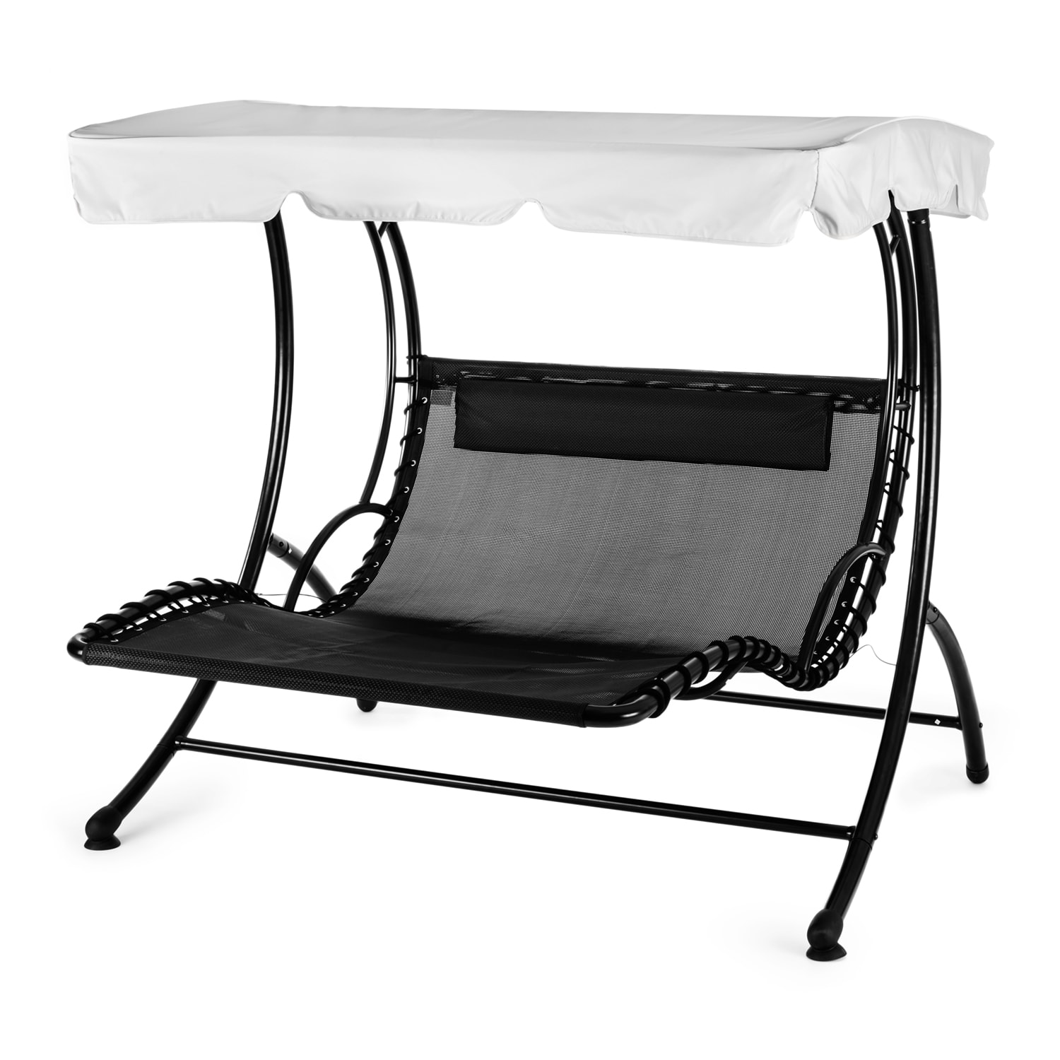 Blumfeldt Aristo, hojdacie ležadlo, záhradné ležadlo, záhradná hojdačka, vrátane vankúša, šedé – Obrázok 5