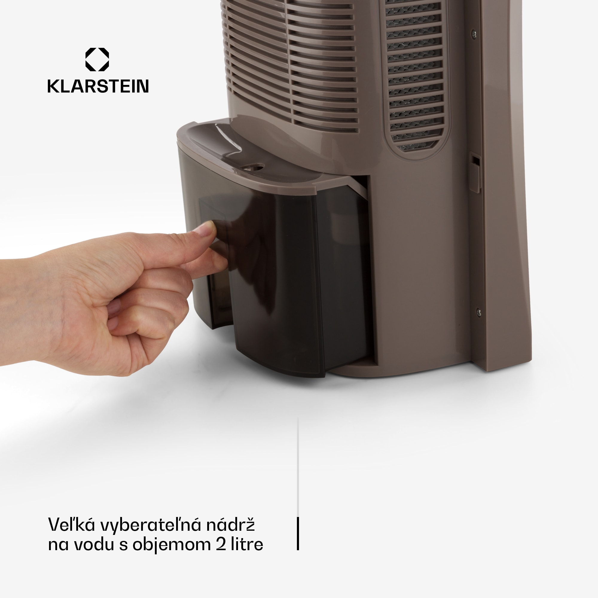 Klarstein Drybest 2000 2G, odvlhčovač vzduchu, ionizátor, 700 ml/d, 70 W, sivý – Obrázok 5