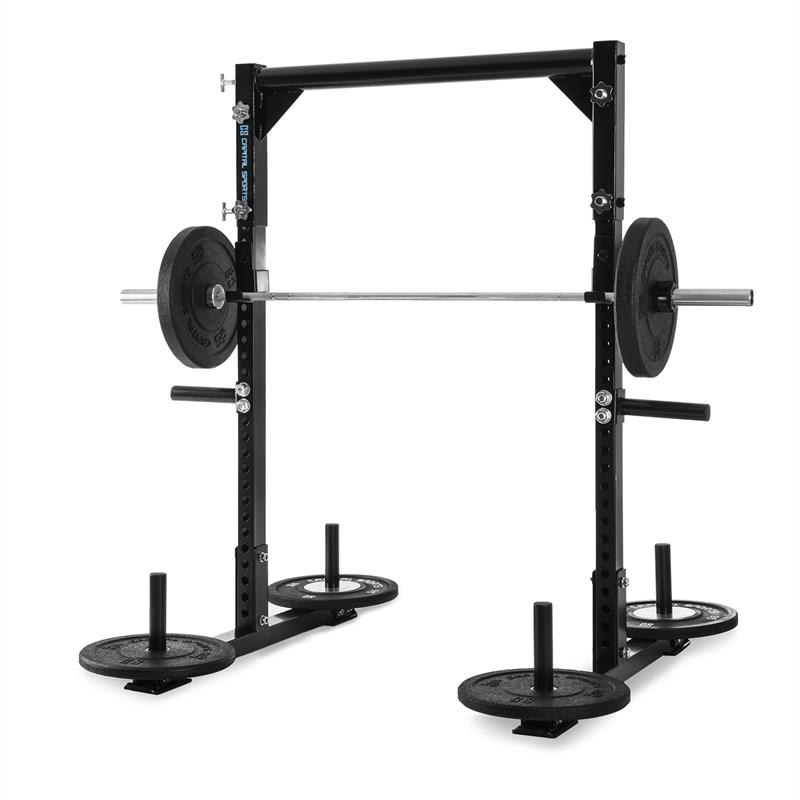 Capital Sports Yoketar Yoke posilňovací stojan, 50 mm tŕne na kotúče, 2 x J-Cup, oceľ, čierna – Obrázok 3