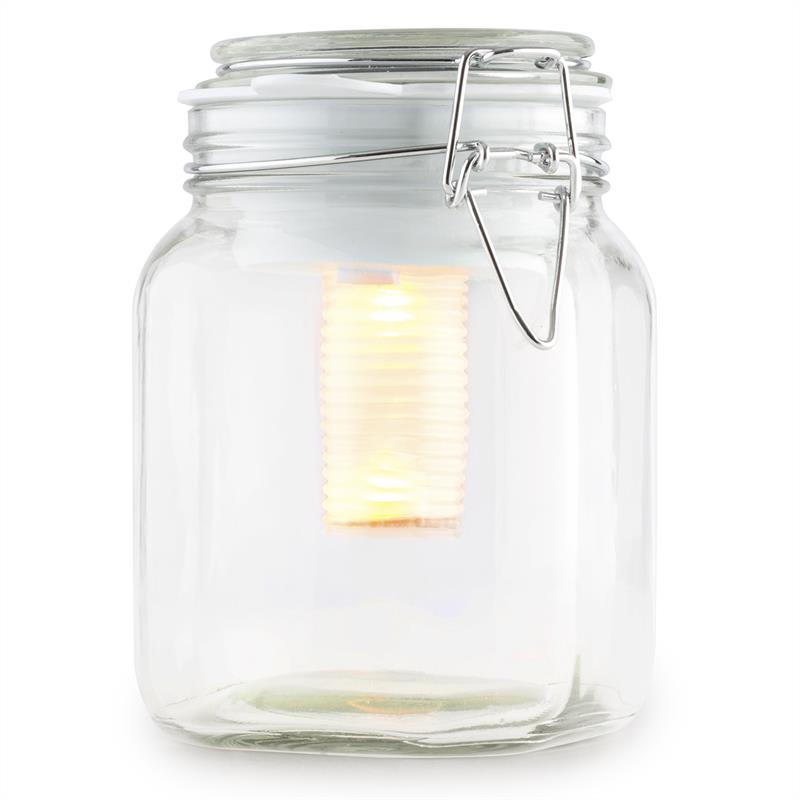 OneConcept Wetterfrosch, LED svetlo, zavárací pohár, solárne, akumulátor, žlté/modré – Obrázok 2