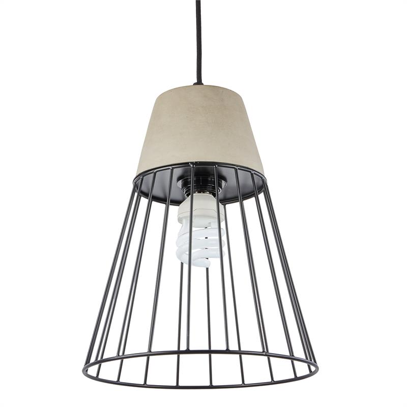 Loocida Sonnenstein Studie 78, betónová visiaca lampa, závesná lampa, betón & oceľ – Obrázok 5