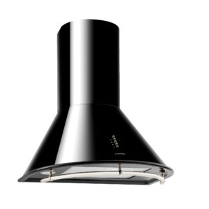 Klarstein Lumio Neo, digestor, 60 cm, komínový, 610 m³/h, retro dizajn, nehrdzavejúca oceľ, čierny