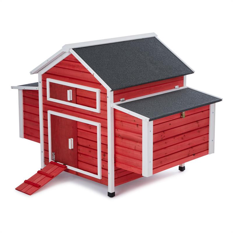 OneConcept Villa Hahnenkamm, kurín, 6 hniezd, 157 x 113 x 100 cm, drevo – Obrázok 5