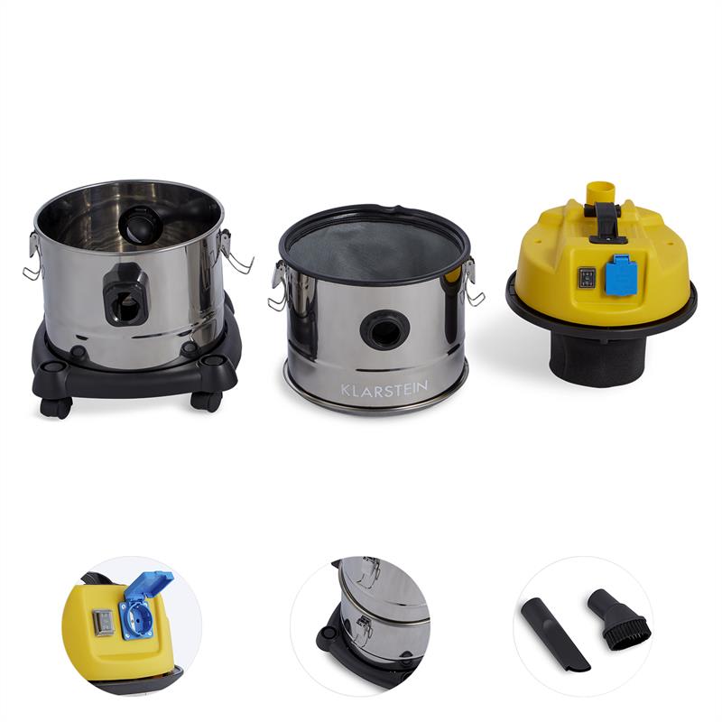 Klarstein Reinraum 3-in-1, priemyselný vysávač, 1800 W, 30 l, ušľachtilá oceľ – Obrázok 3