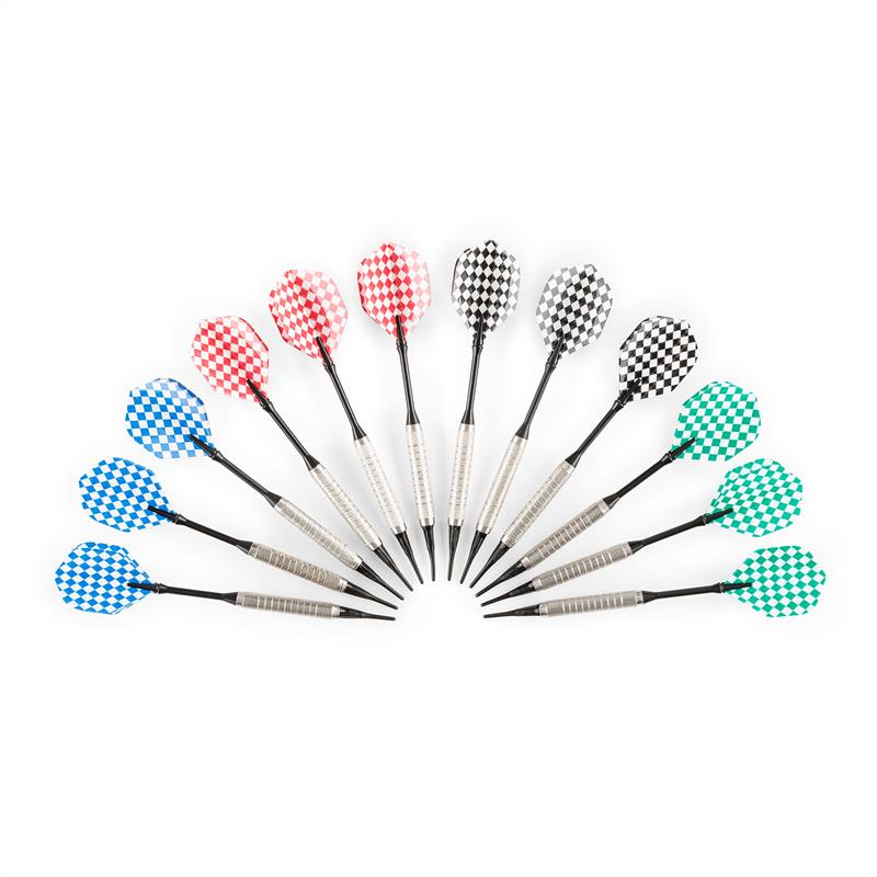 OneConcept Masterdarter, drevený vzhľad, terč na šípky, automat na šípky, mäkký hrot, dvierka – Obrázok 4