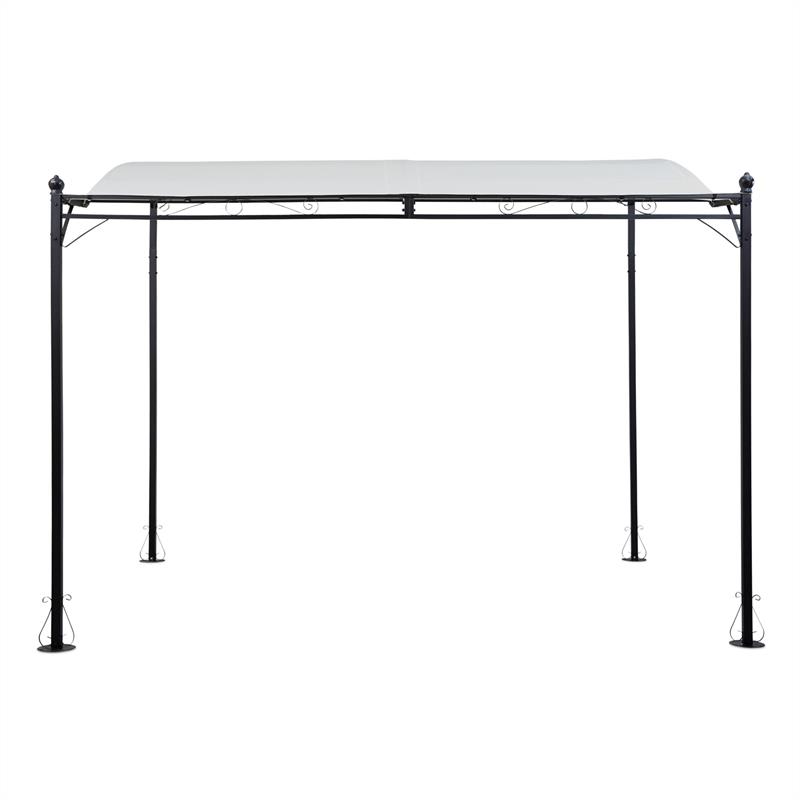 Blumfeldt Allure, pergola, prístrešok, altánok, 300 × 250 cm, polyester, svetlá béžová – Obrázok 2