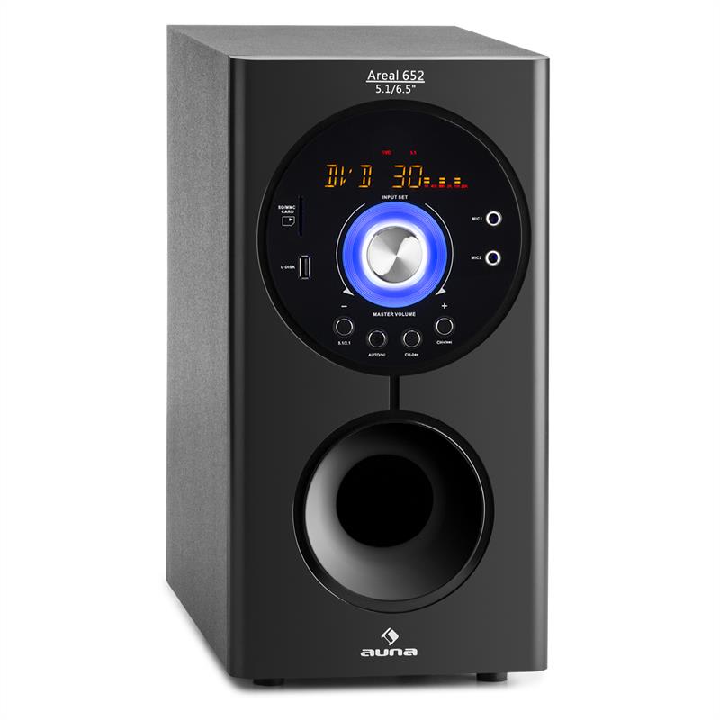 Auna Areal 652 5.1-kanálový surround systém 145W RMS bluetooth USB SD AUX – Obrázok 4