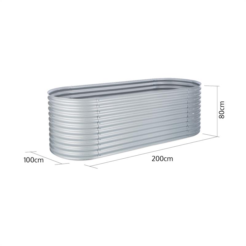 Blumfeldt High Grow, vyvýšený záhon, 2.0 m, pozinkovaný hliník, strieborný – Obrázok 5