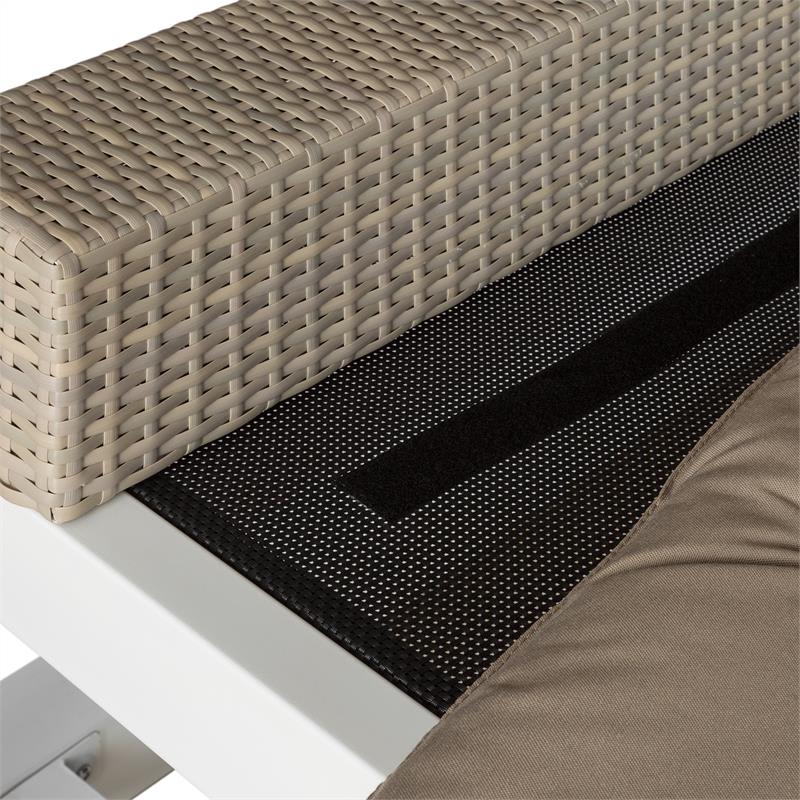 Blumfeldt Eremitage, luxusná záhradná hojdačka, 236 x 180 x 210 cm, biela/hnedosivá – Obrázok 5