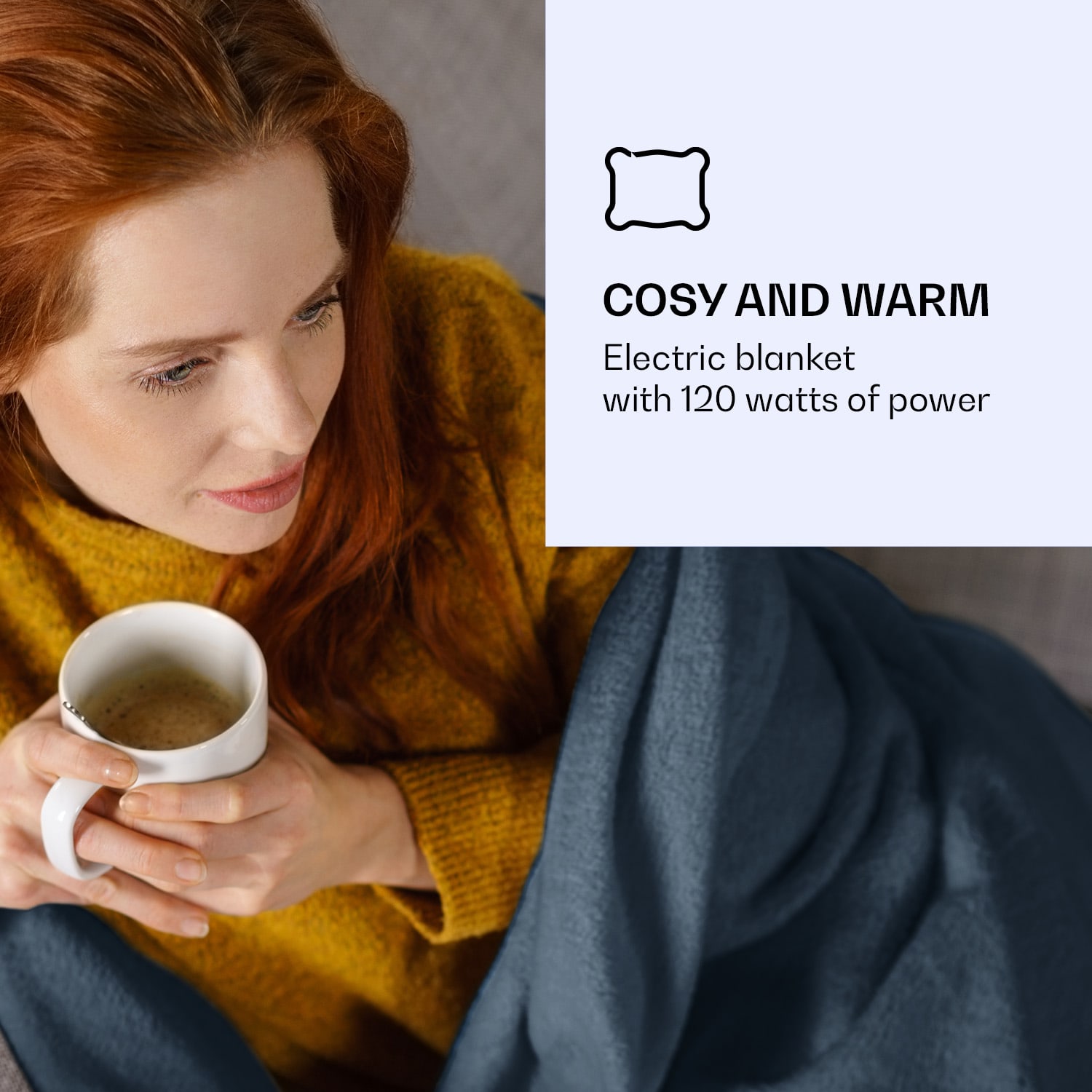 Klarstein Dr. Watson XXL, vyhrievacia deka, 120 W, 3 stupne ohrevu, prateľná, 180 x 130 cm, mikroplyš – Obrázok 2