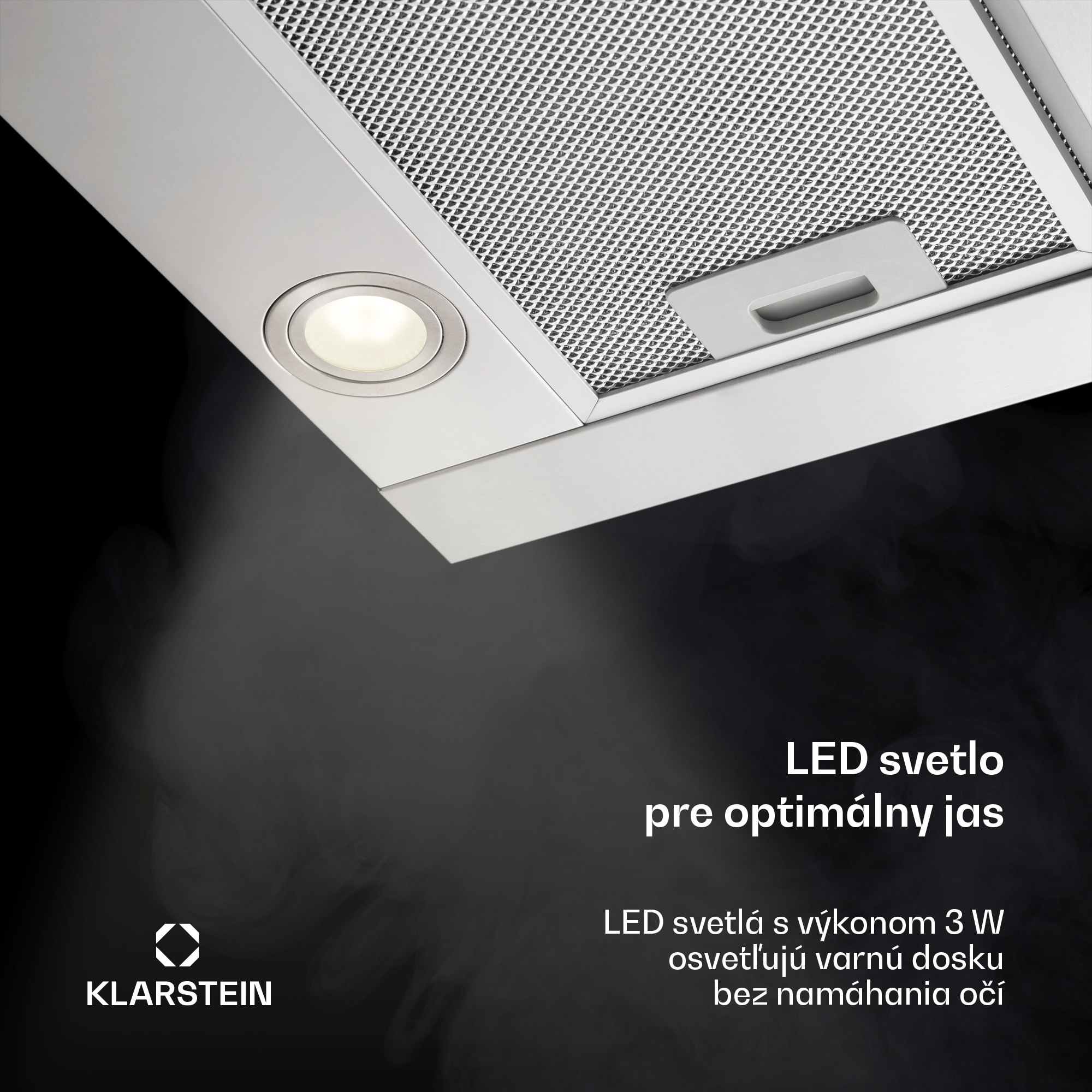 Klarstein Vinea, digestor, 60 cm, vstavaný, 610 m³/h, plochá konštrukcia, strieborný – Obrázok 5