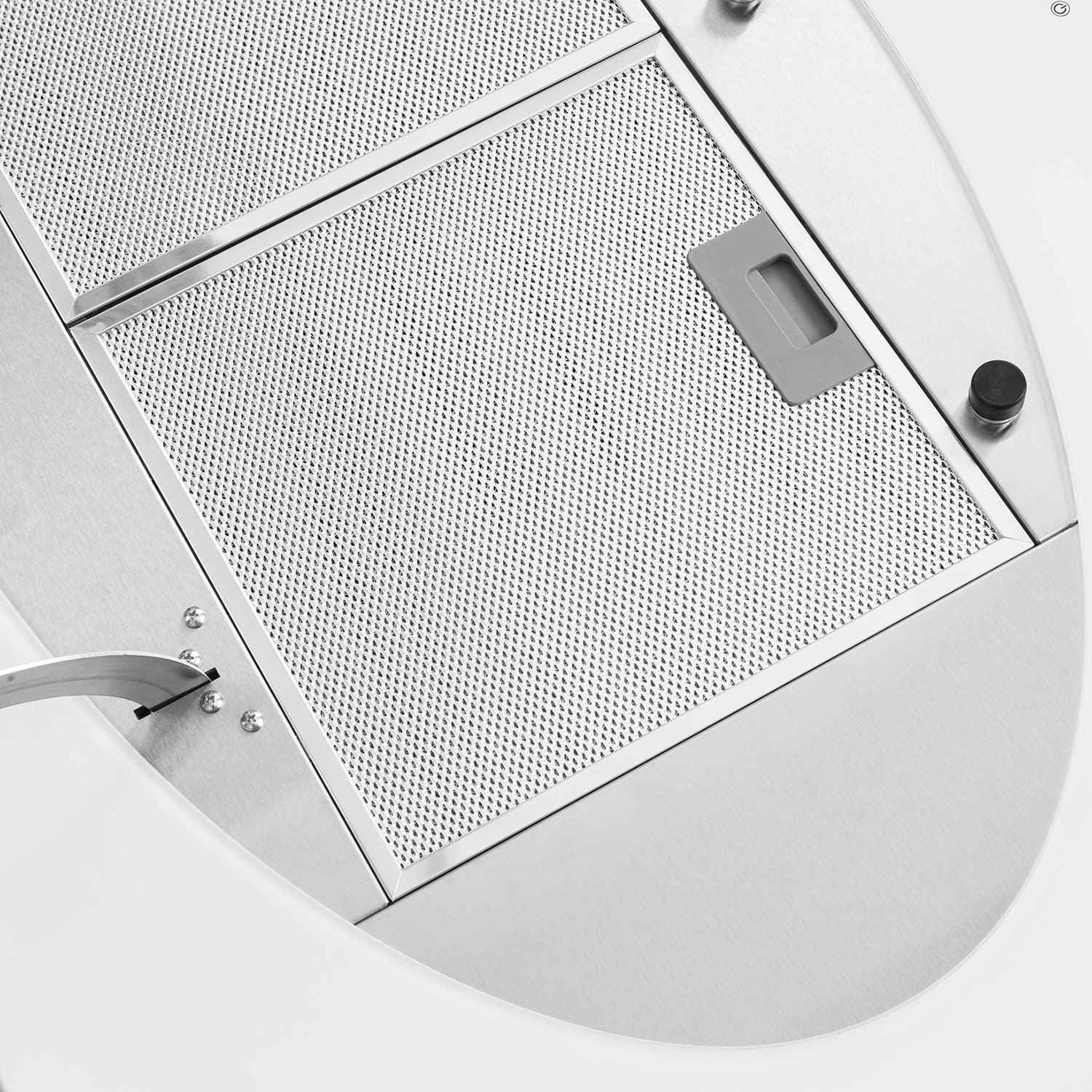 Klarstein Secret Service, digestor, 110 cm, stropný, 800 m³/h, sklo, LED, biely – Obrázok 5