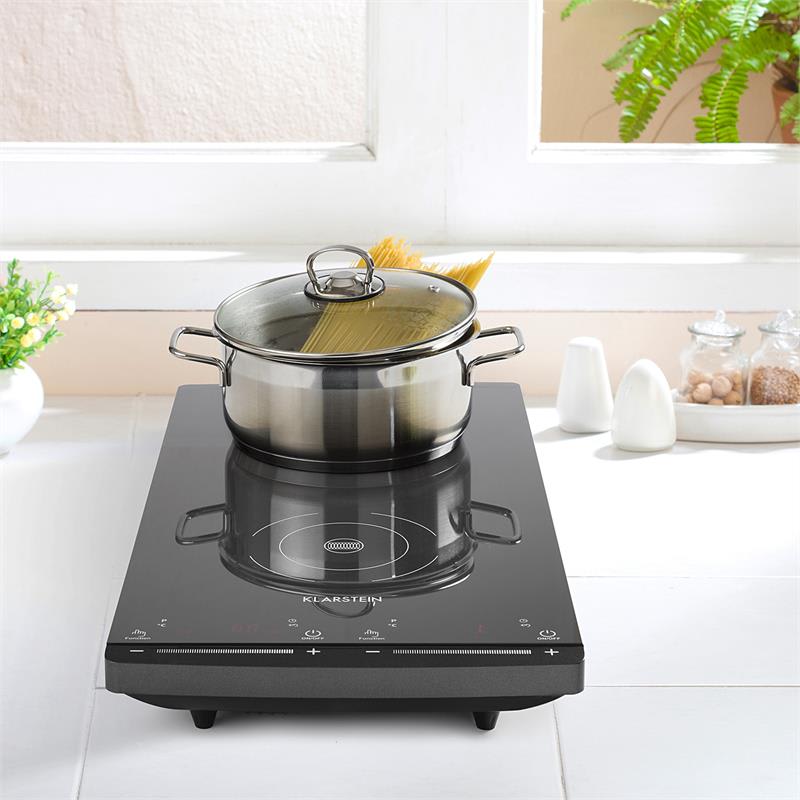 Klarstein VariCook Slim indukčný varič, 2900 W, 60-240 °C, 2 platne, čierna – Obrázok 2