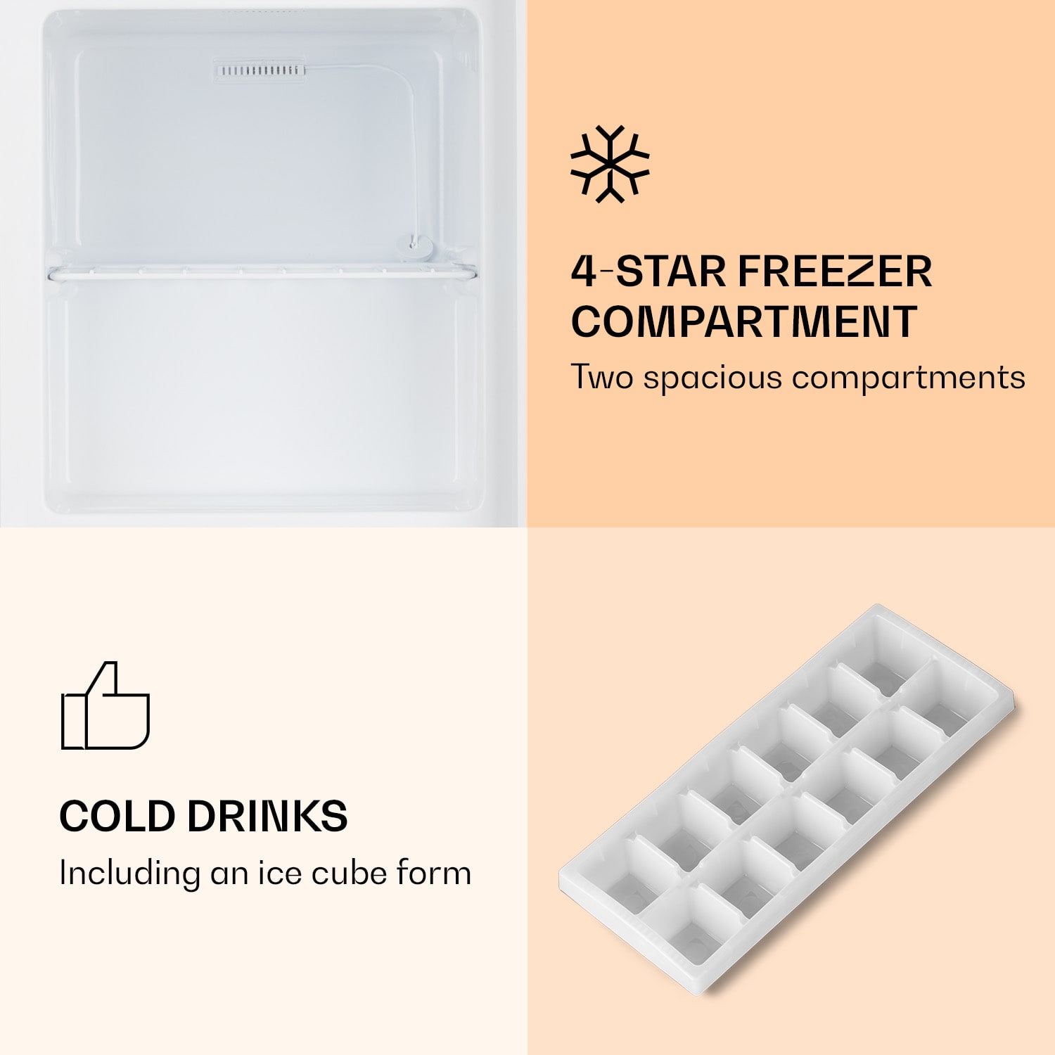 Klarstein Garfield Eco E, mraznička, 33 l, 4 hviezdičky, kompaktná, strieborná – Obrázok 3