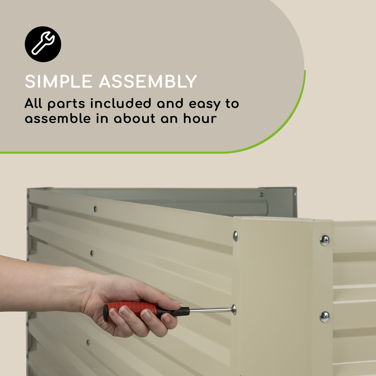 Blumfeldt High Grow Straight, vyvýšený záhon, 180 x 60 x 90 cm, 970 l, oceľ, pozinkovaný, strieborný – Obrázok 4