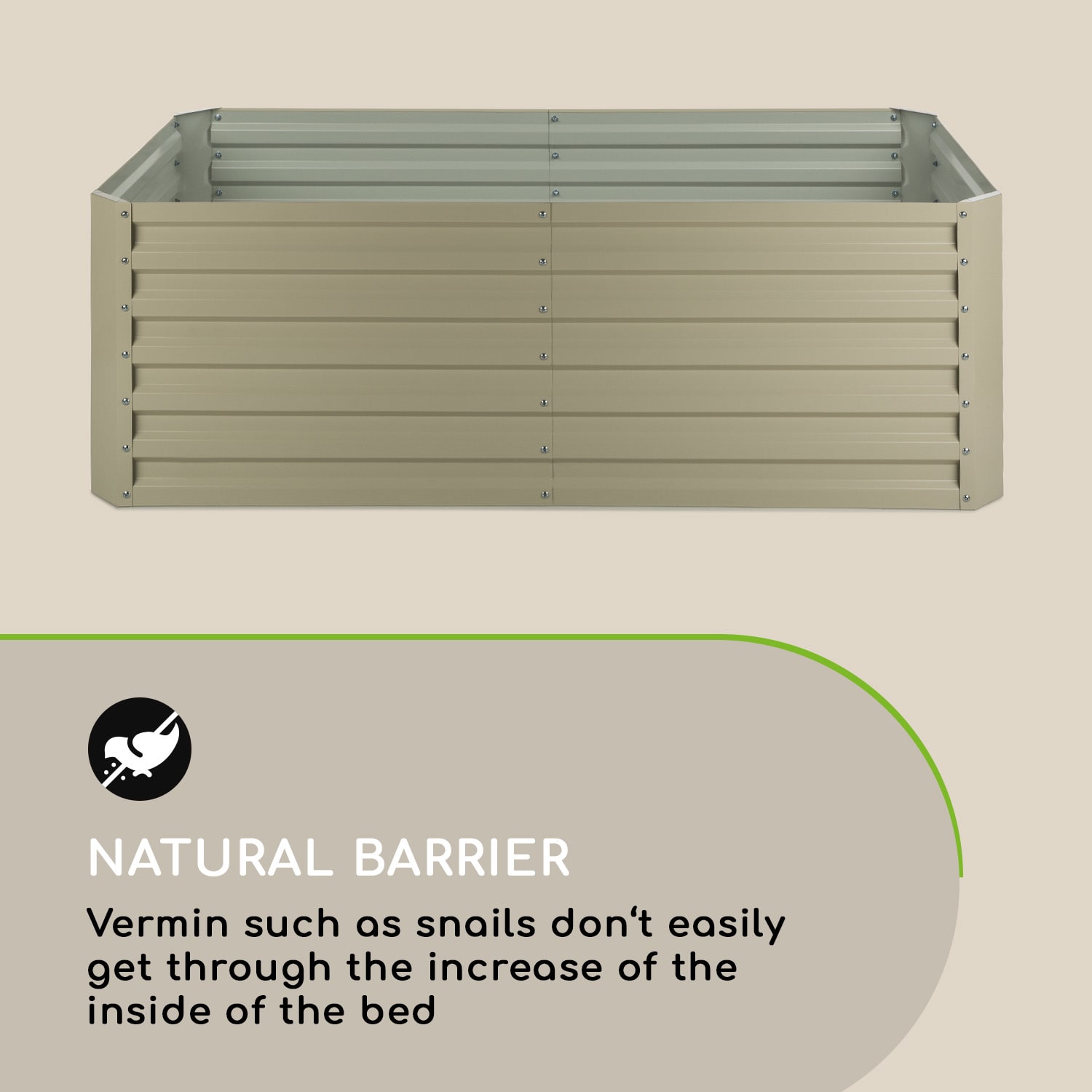 Blumfeldt High Grow Straight, vyvýšený záhon, 180 x 60 x 90 cm, 970 l, oceľ, pozinkovaný, strieborný – Obrázok 5