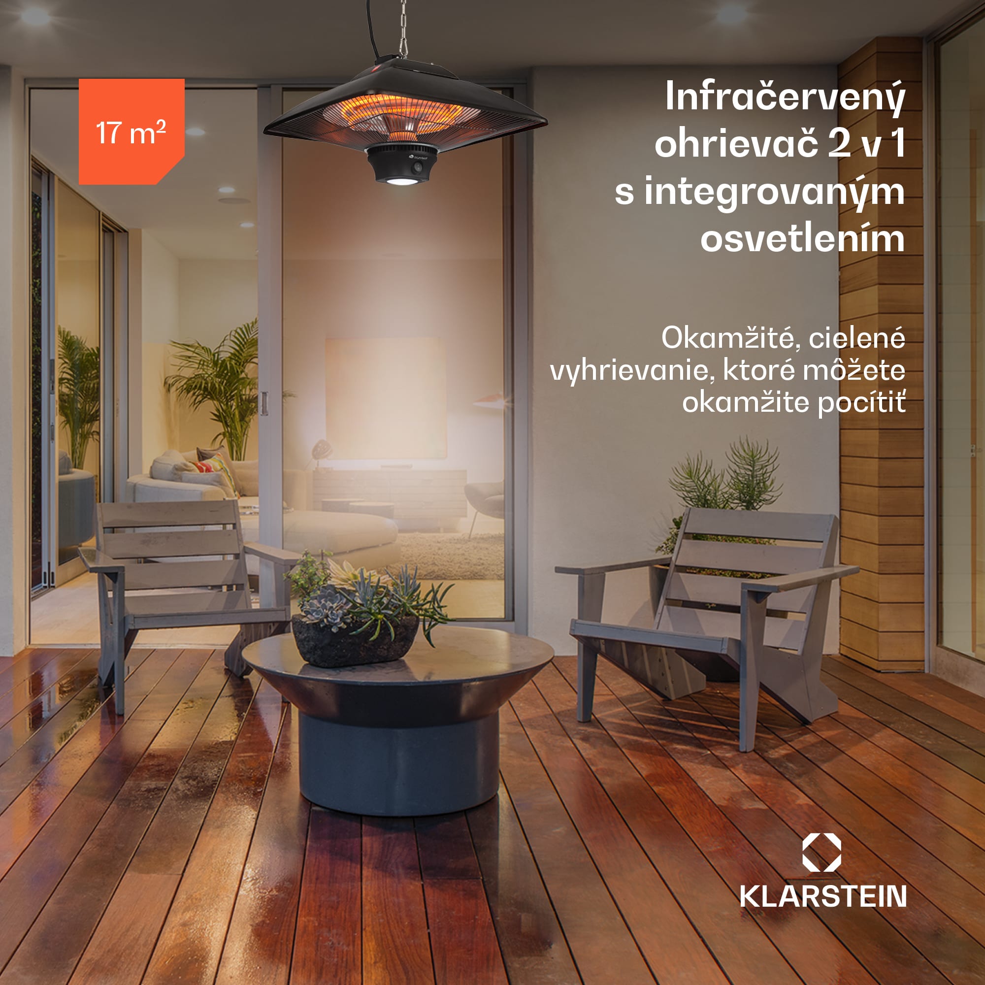 Blumfeldt Heat Square, infračervený ohrievač, 1000 / 2000 W, uhlíkové výhrevné teleso, IP34, LED – Obrázok 4