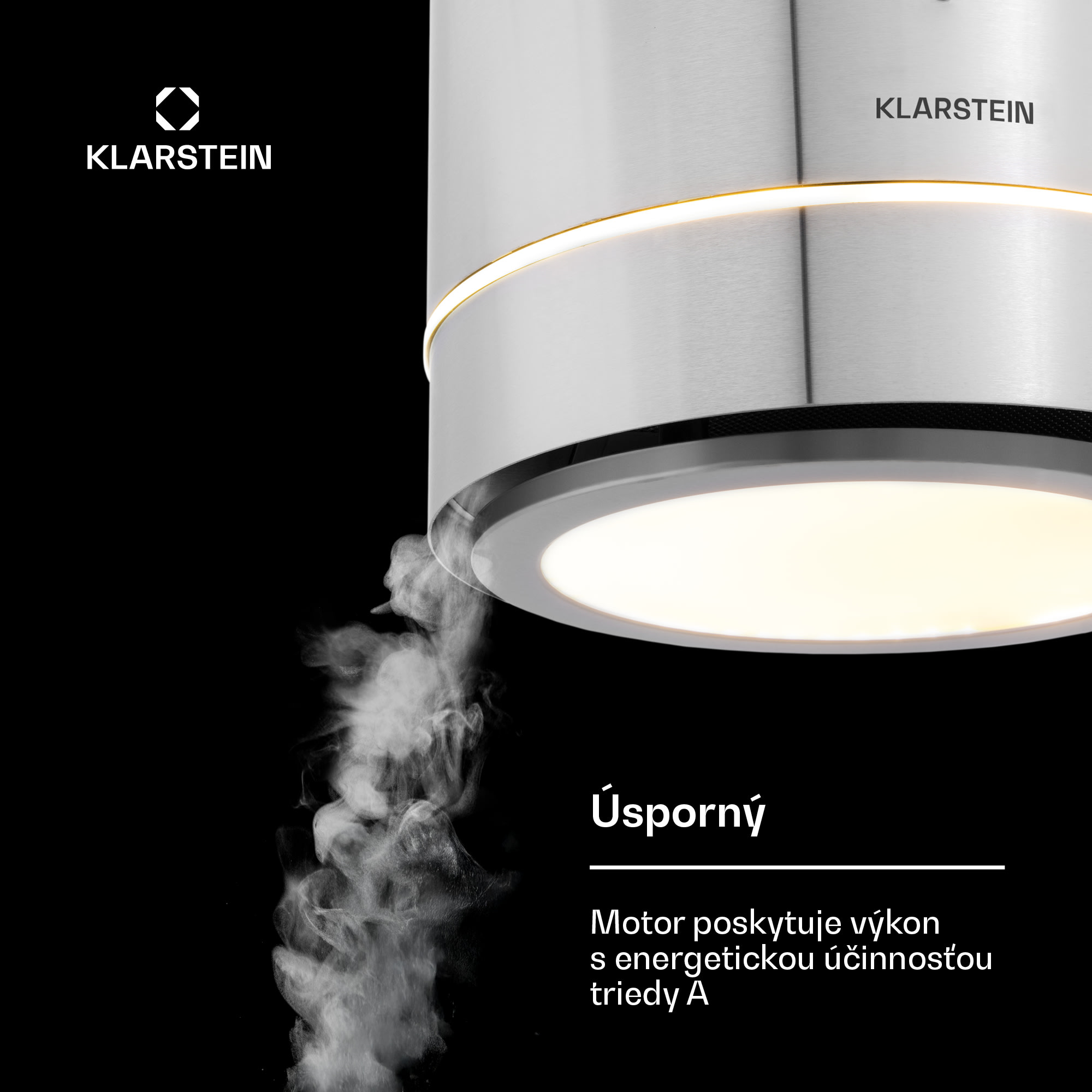 Klarstein Tron Ambience, digestor, 38 cm, ostrovčekový, 540 m³/h, LED, nehrdzavejúca oceľ – Obrázok 4