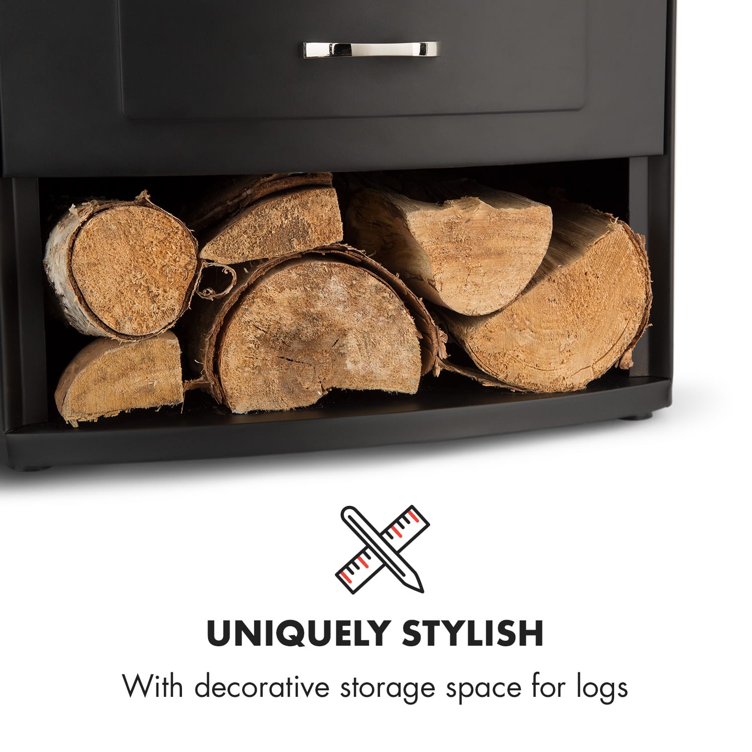 Klarstein Bormio, elektrický krb, 950/1800 W, termostat, týždenný časovač, čierny – Obrázok 5