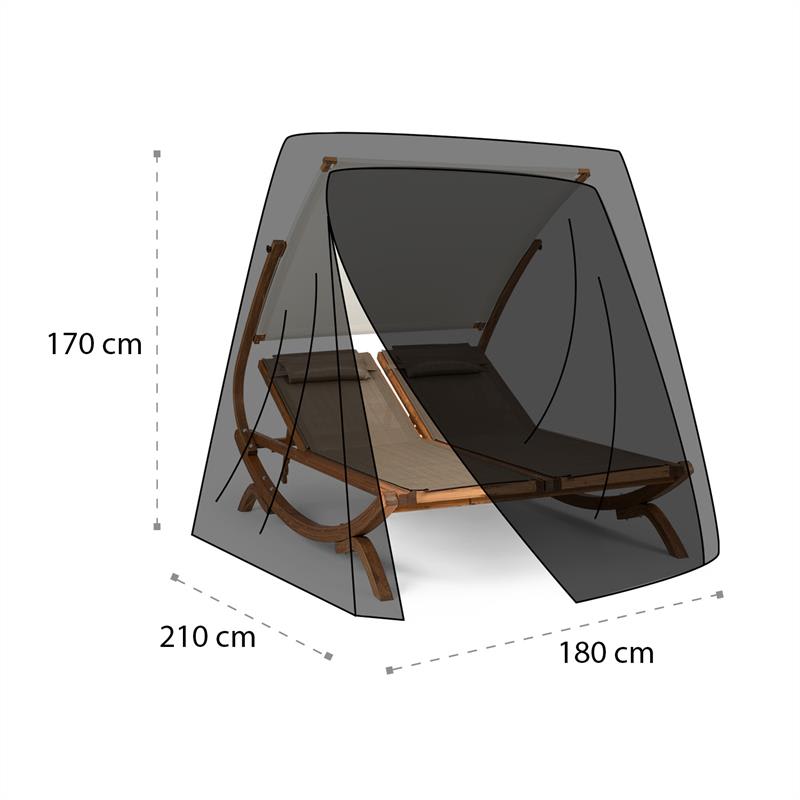 Blumfeldt Sonnendeck, ochranný kryt, polyester, nepremokavý, čierny – Obrázok 4