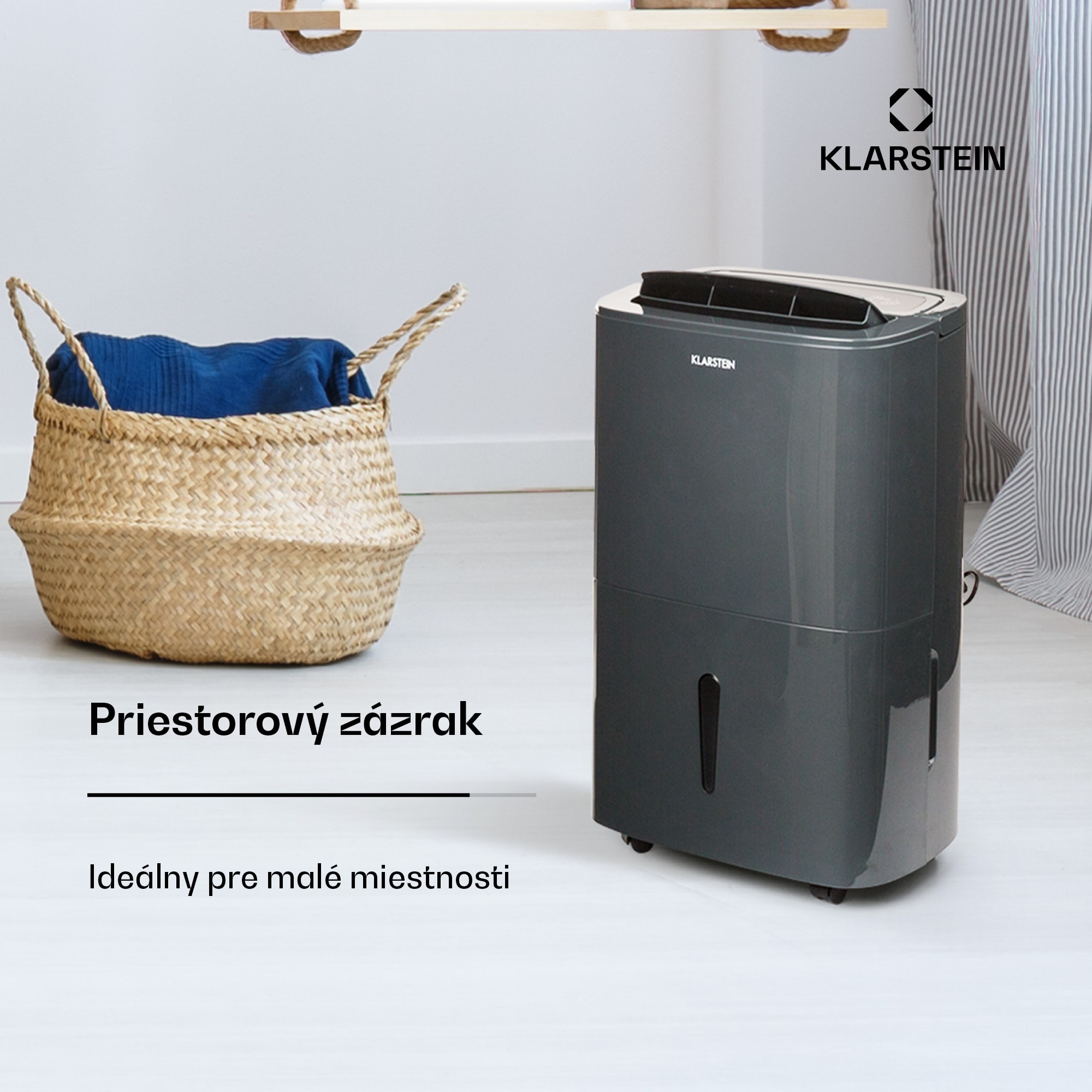 Klarstein DryFy20 Odvlhčovač vzduchu 420W 20l/d 230m³/h 35-50m² DrySelect 45dB Sivá – Obrázok 3