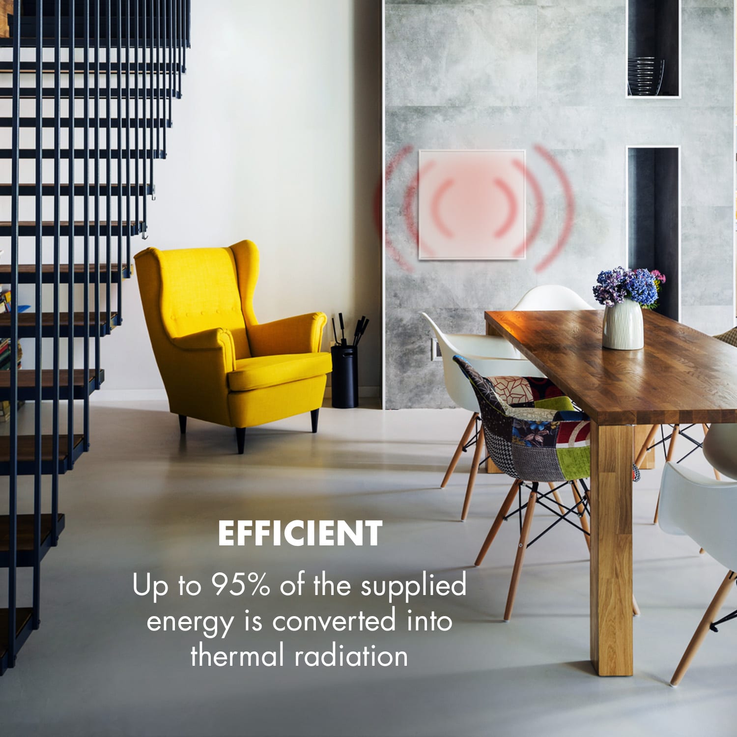 Klarstein Wonderwall 360 Smart, infračervený ohrievač, 60 x 60 cm, 360 W, týždenný časovač, IP24, biely – Obrázok 4