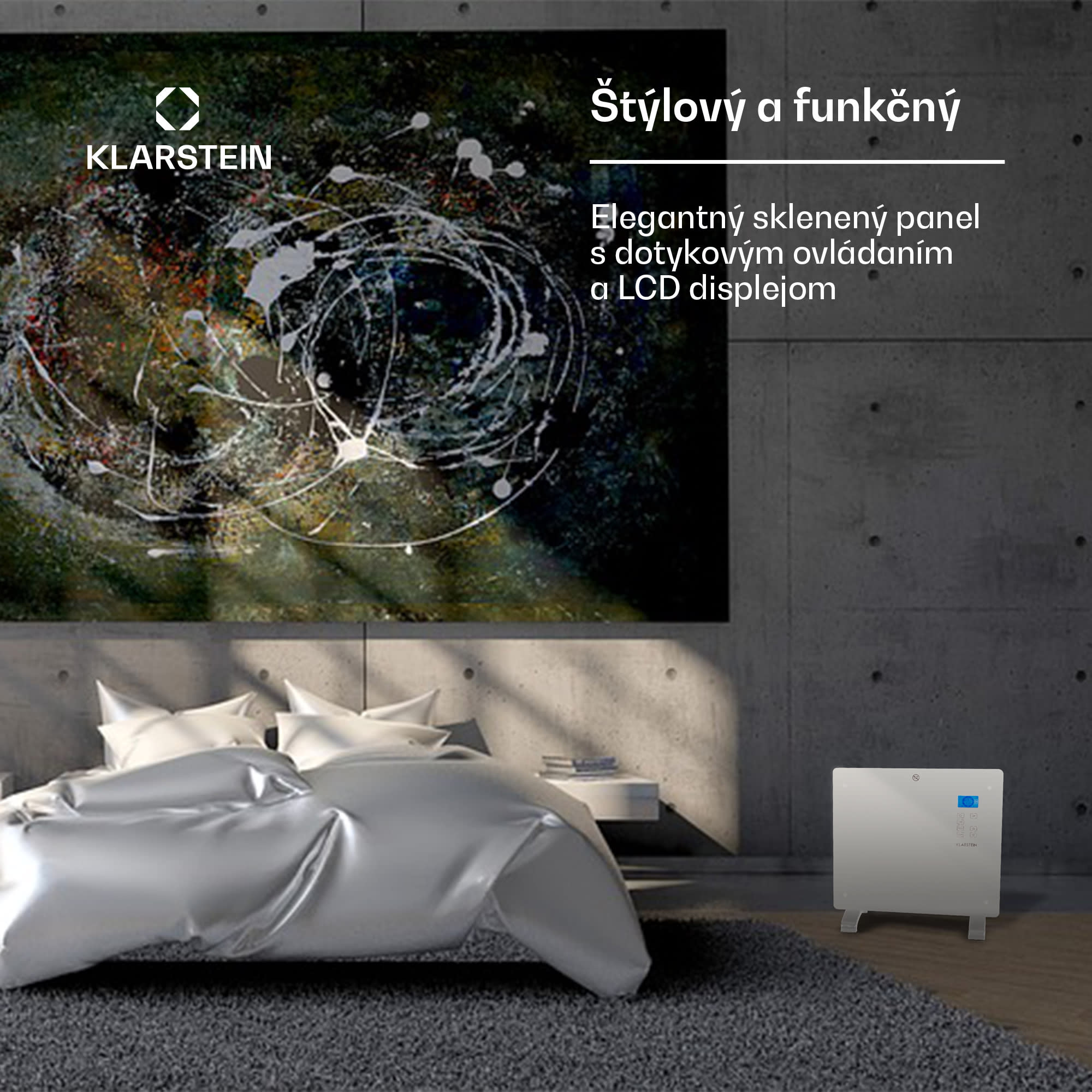 Klarstein Norderney, konvektor, 1000 W, termostat, časovač, 20 m², biely – Obrázok 3