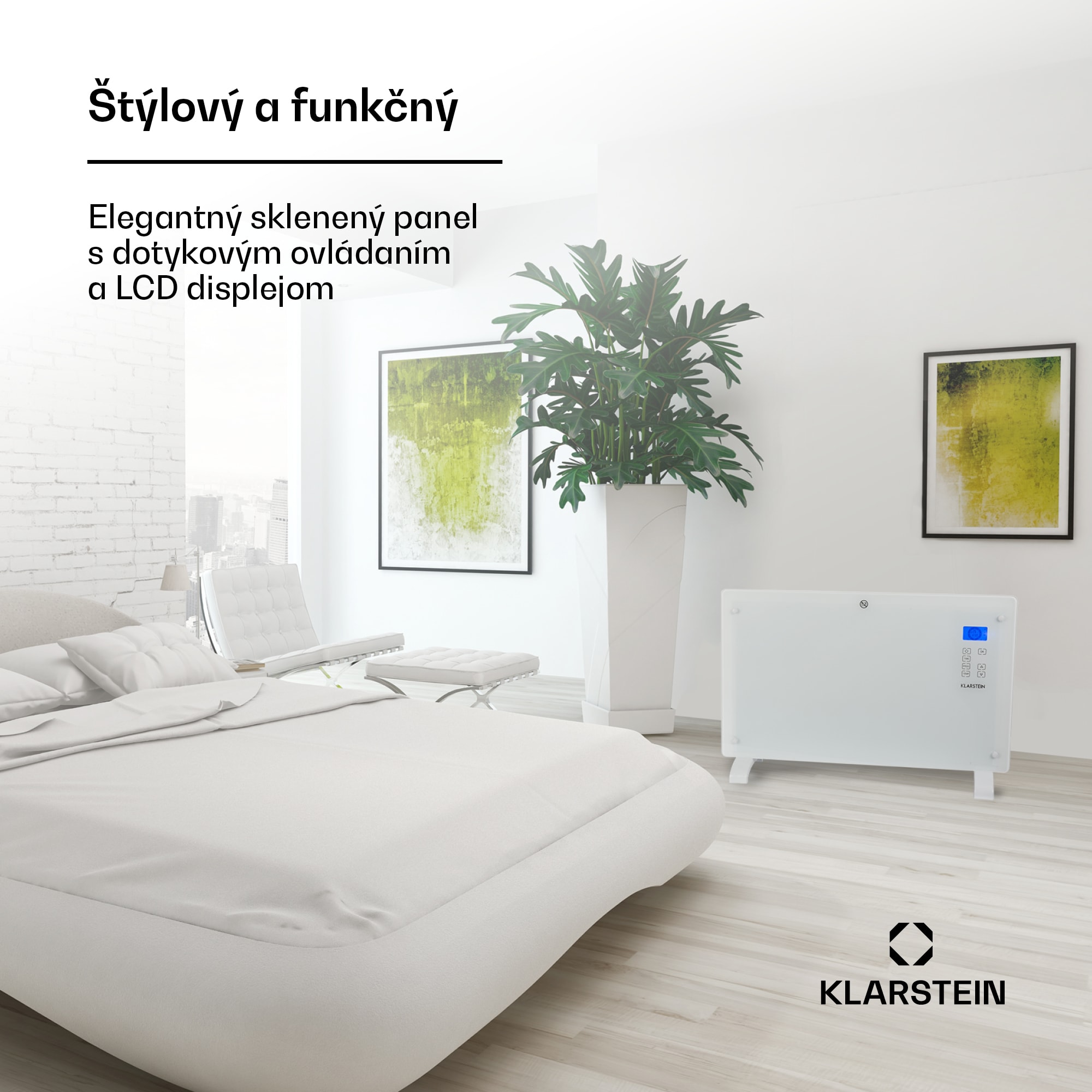 Klarstein Norderney, konvektor, 2000 W, termostat, časovač, 30 m², biely – Obrázok 3