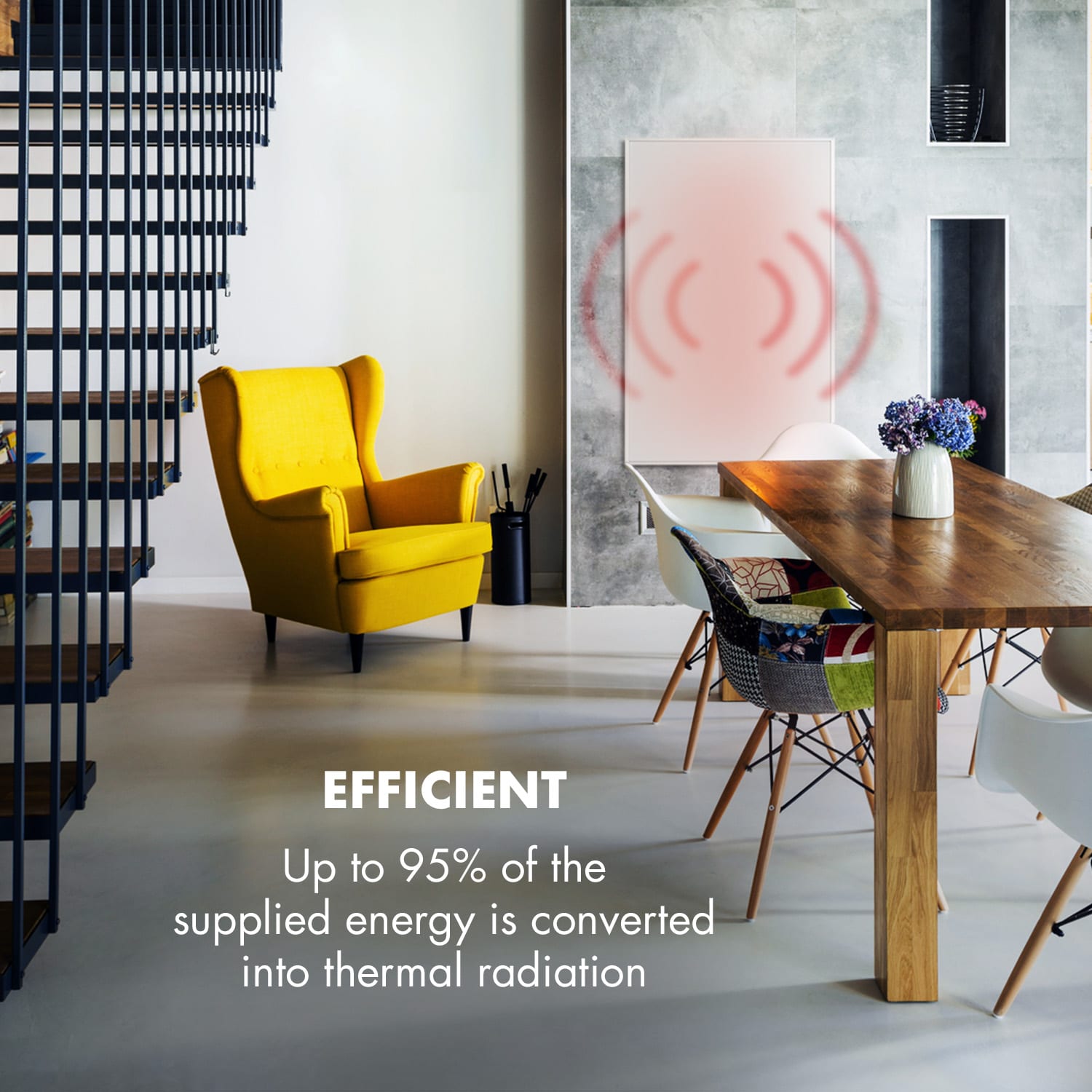 Klarstein Wonderwall 960 Smart, infračervený ohrievač, 80 x 120 cm, 960 W, týždenný časovač, IP24, biely – Obrázok 3