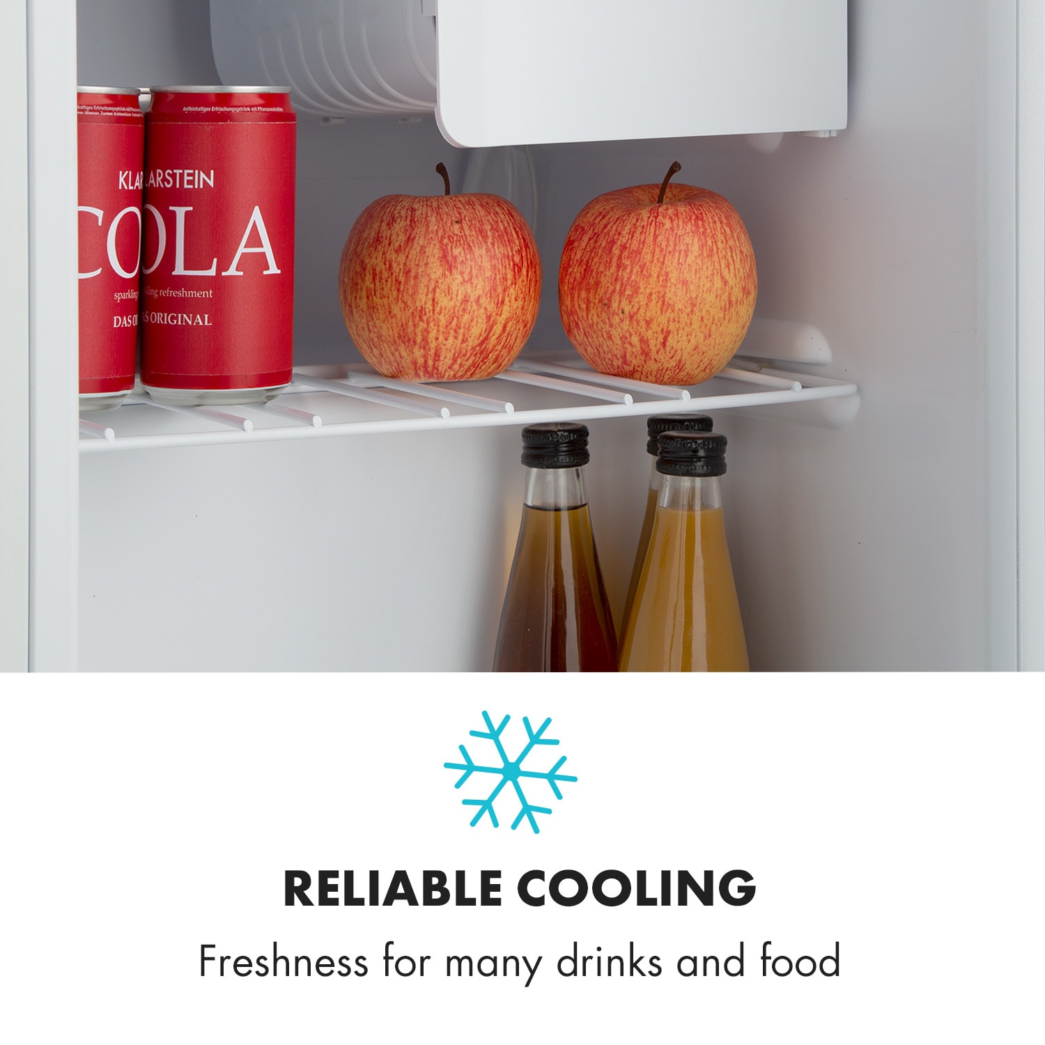 Klarstein Snoopy Eco, mini chladnička, mraziaci priečinok, 41 l, energet. trieda F, 39 dB, čierna – Obrázok 5