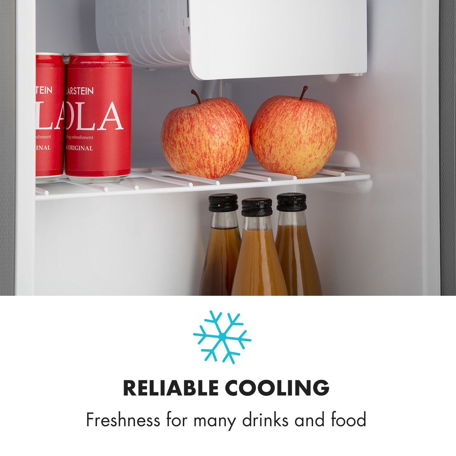 Klarstein Snoopy Eco, mini chladnička, mraziaci priečinok, 41 l, energet. trieda F, 39 dB, čierna – Obrázok 5