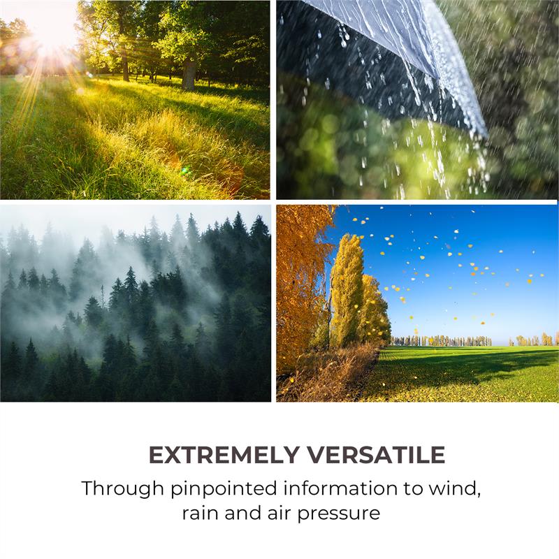 Waldbeck Halley, profesionálna meteorologická stanica, merania 6 v 1, senzor do vnútorného a vonkajšieho prostredia, WiFi, aplikácia – Obrázok 5