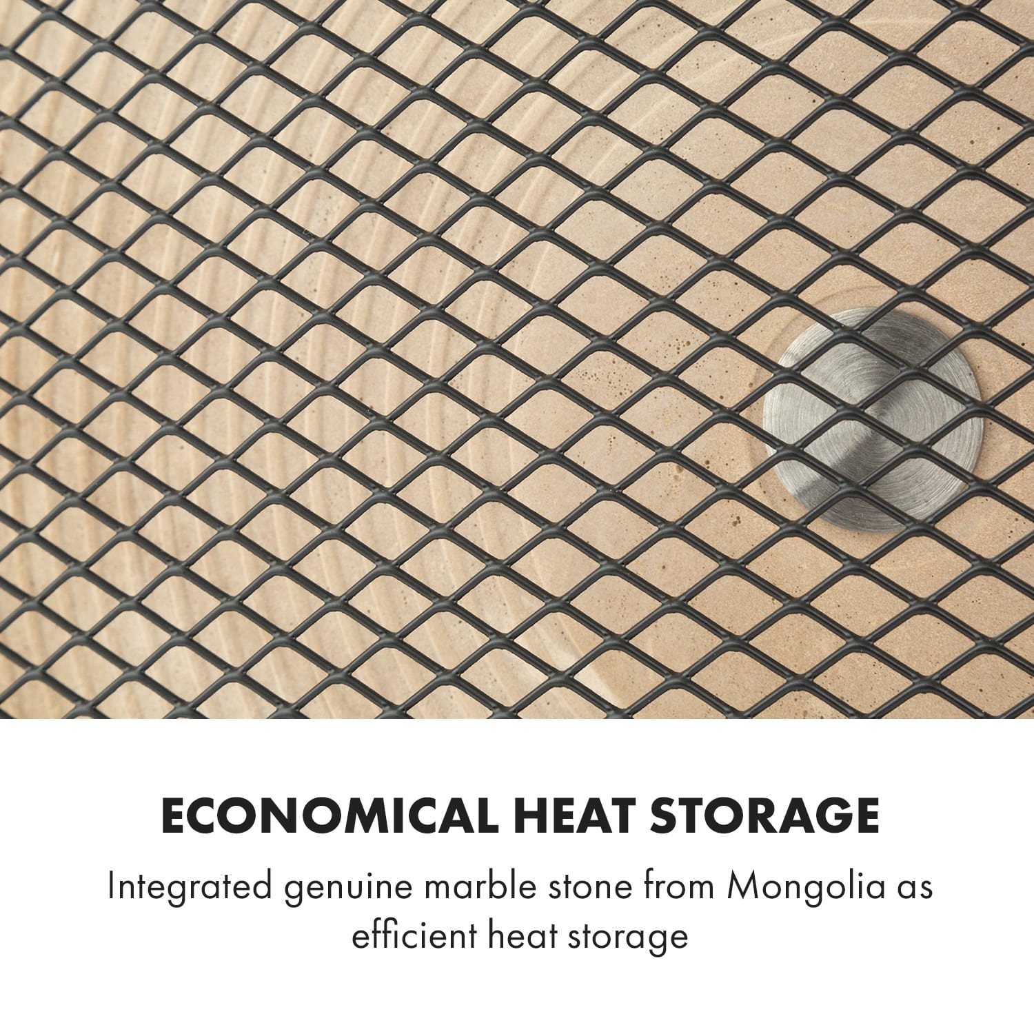 Klarstein HeatPal Marble Blackline, infračervený ohrievač, 1300 W, mramor, hliník – Obrázok 4