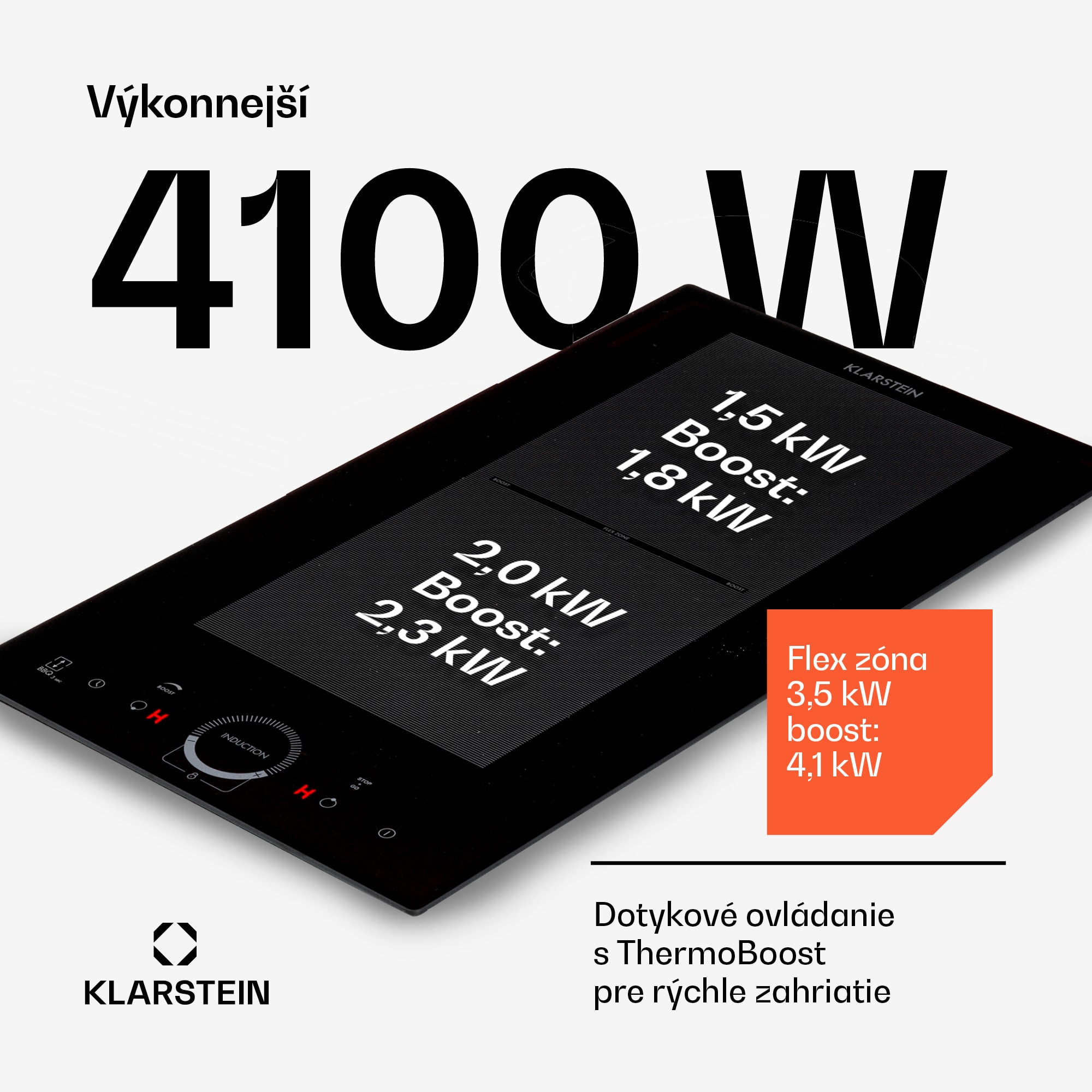 Klarstein Delicatessa Slim, indukčná varná doska, 3500 W, časovač, čierna – Obrázok 3