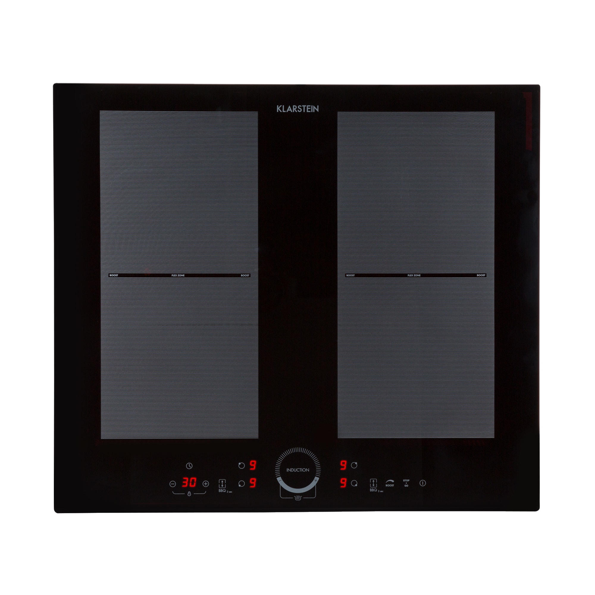 Klarstein Delicatessa 60, vstavaná indukčná varná doska, 7000 W, 4 zóny, sklokeramika, časovač