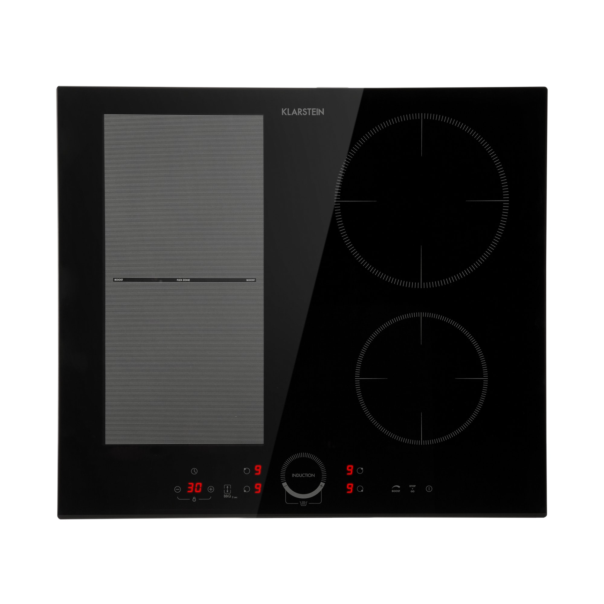 Klarstein Delicatessa 60 Hybrid, vstavaná indukčná varná doska, 7000 W, 4 zóny, čierna