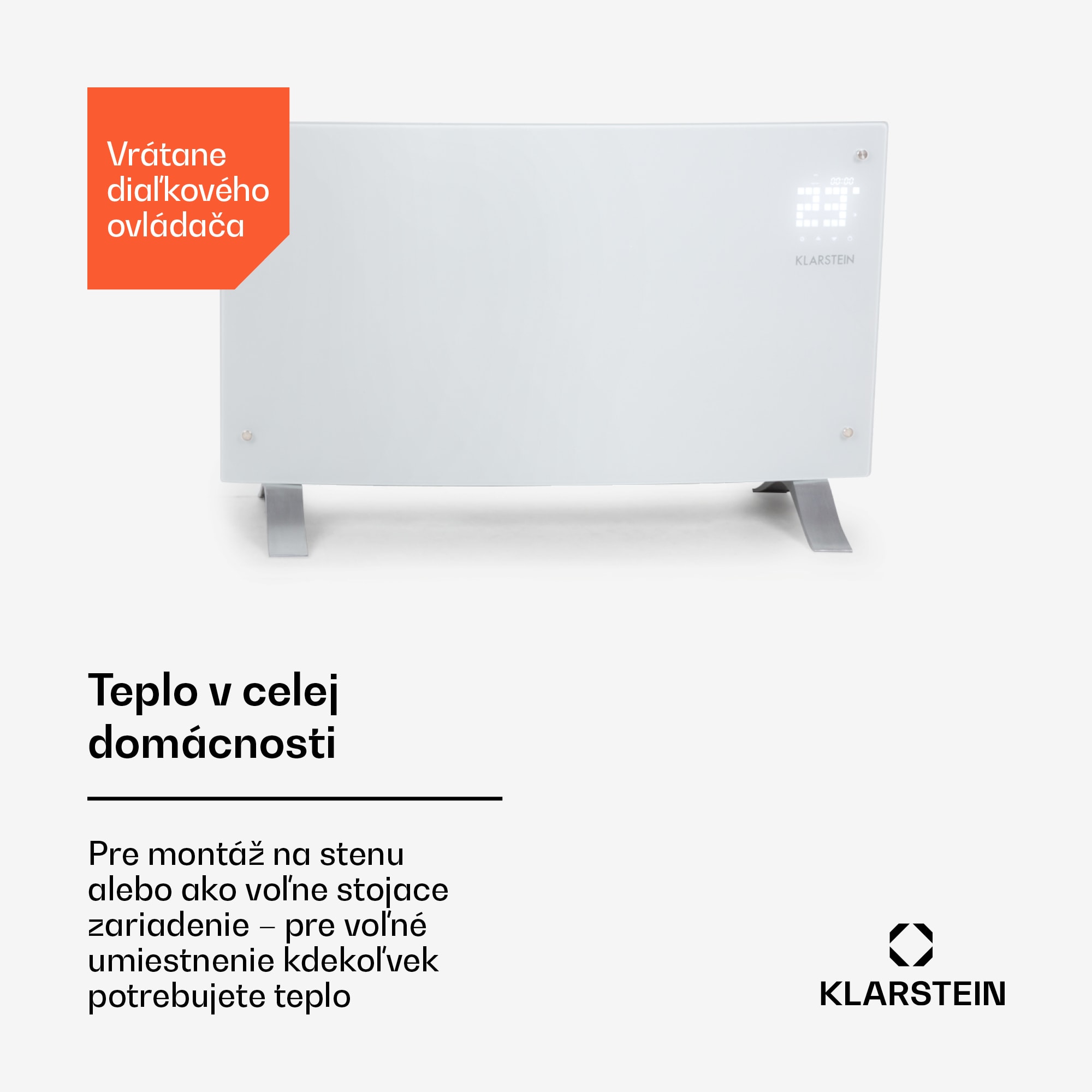 Klarstein Bornholm Curved Ambient, konvektor, 1000/2000 W, biely – Obrázok 4