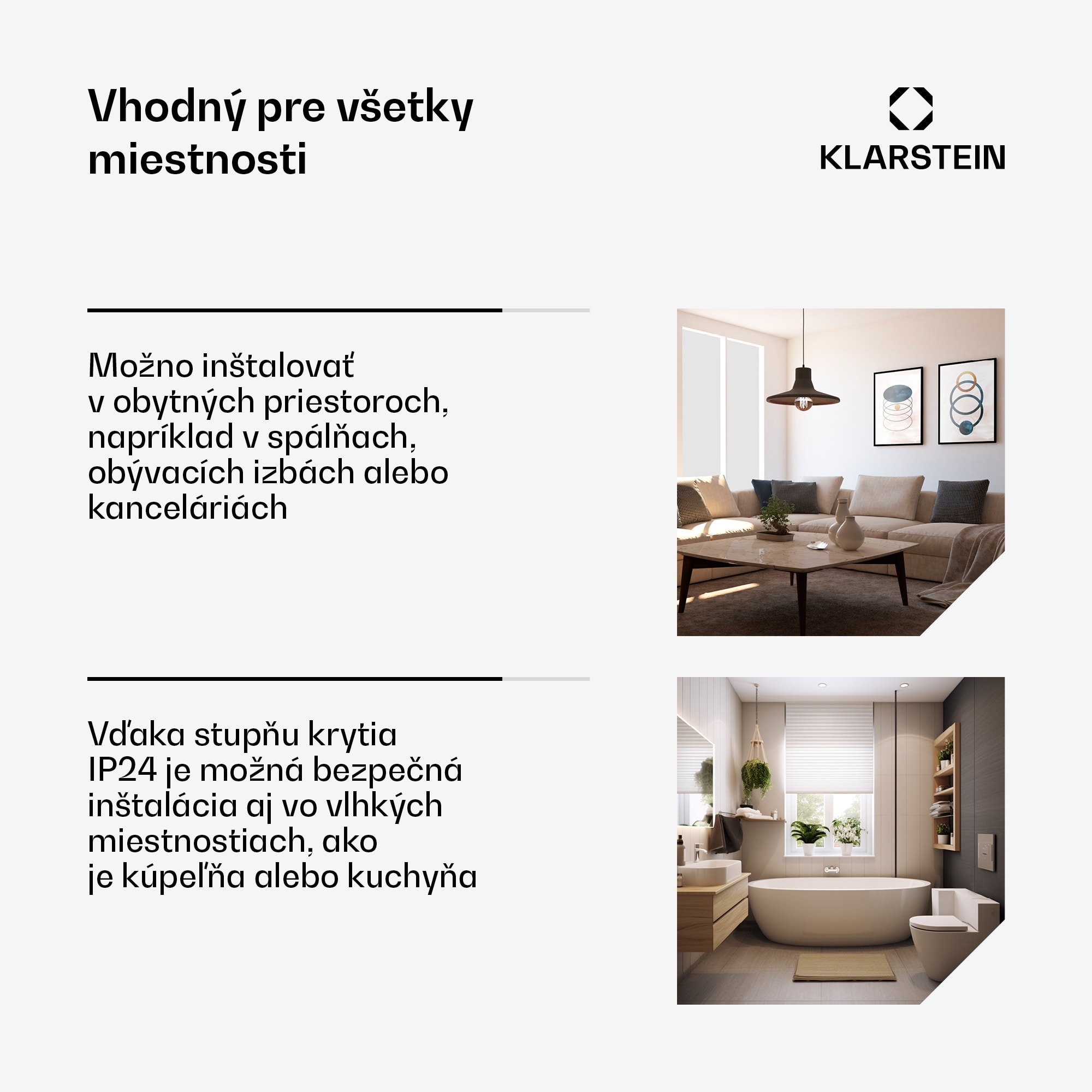 Klarstein Bornholm Curved Ambient, konvektor, 1000/2000 W, biely – Obrázok 5