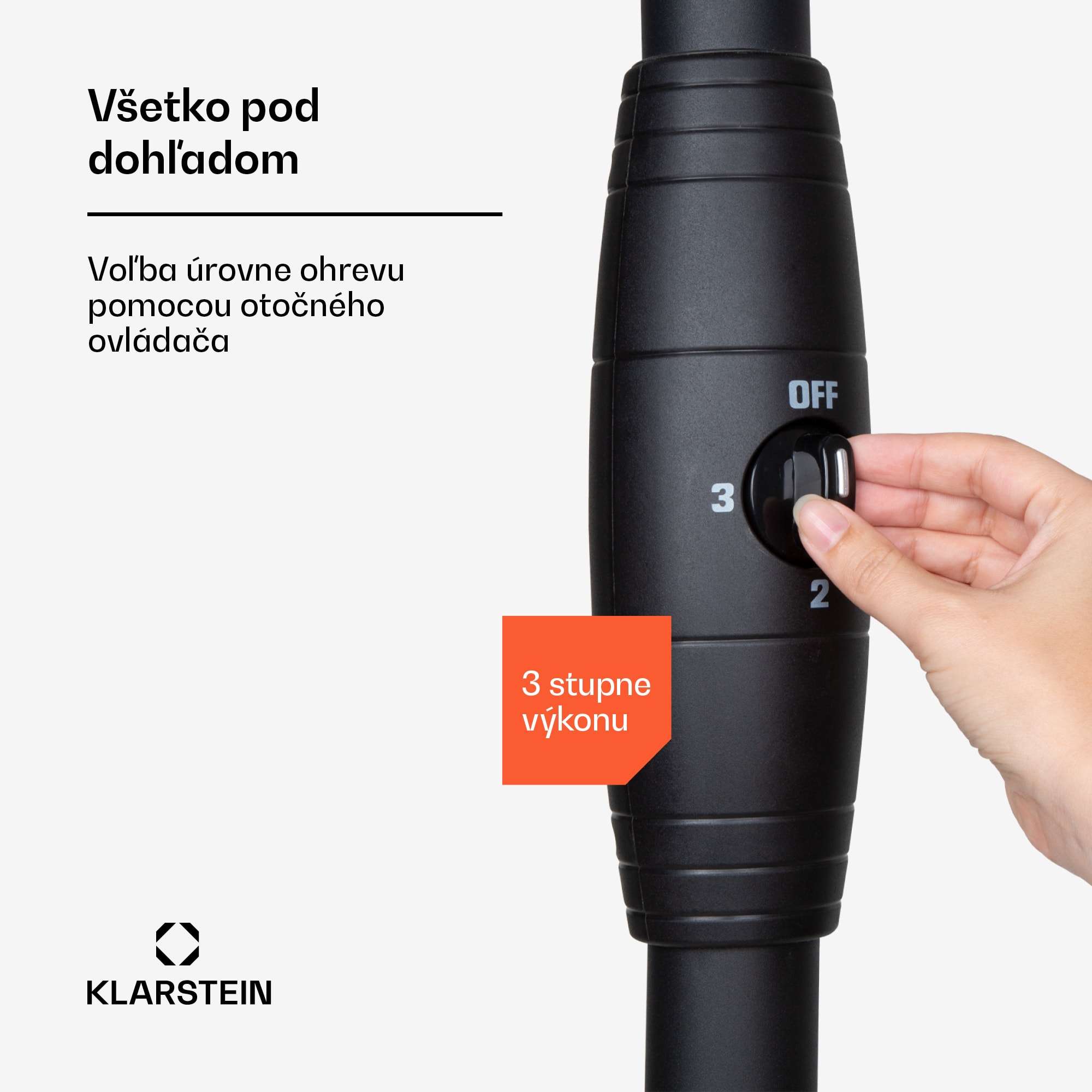 Blumfeldt Heatspot, terasový ohrievač, 900/1200/2100 W, IR ComfortHeat, čierny – Obrázok 5