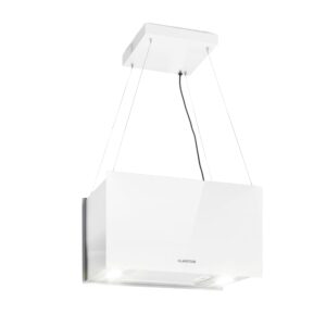 Klarstein Kronleuchter L, digestor, 60 cm, ostrovčekový, 590 m³/h, dotykové ovládanie, LED, biely