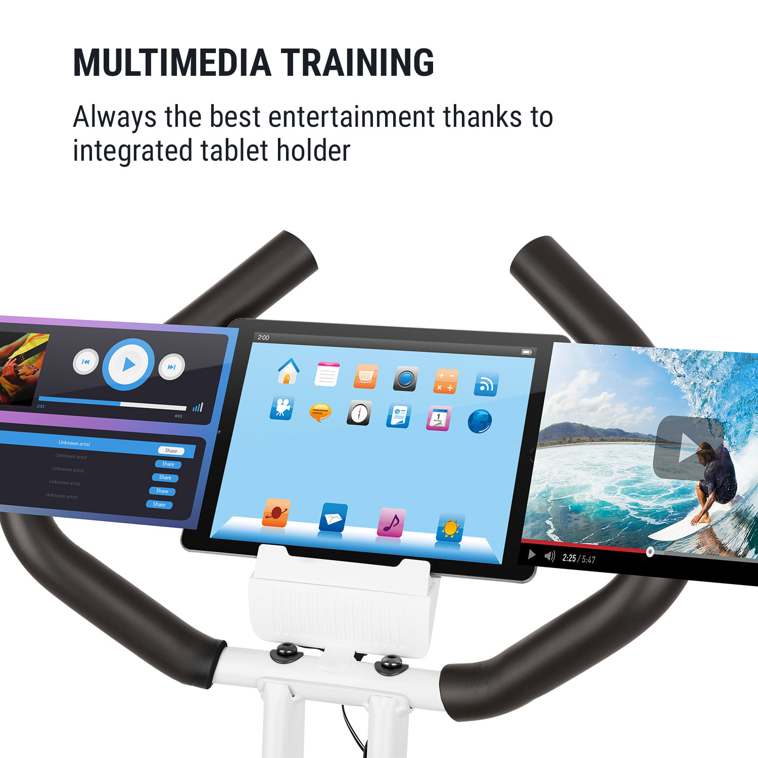 Capital Sports Azura Air, rotoped, domáci trenažér, X-bike, SilentBelt, magnetický odpor, sklápací – Obrázok 5