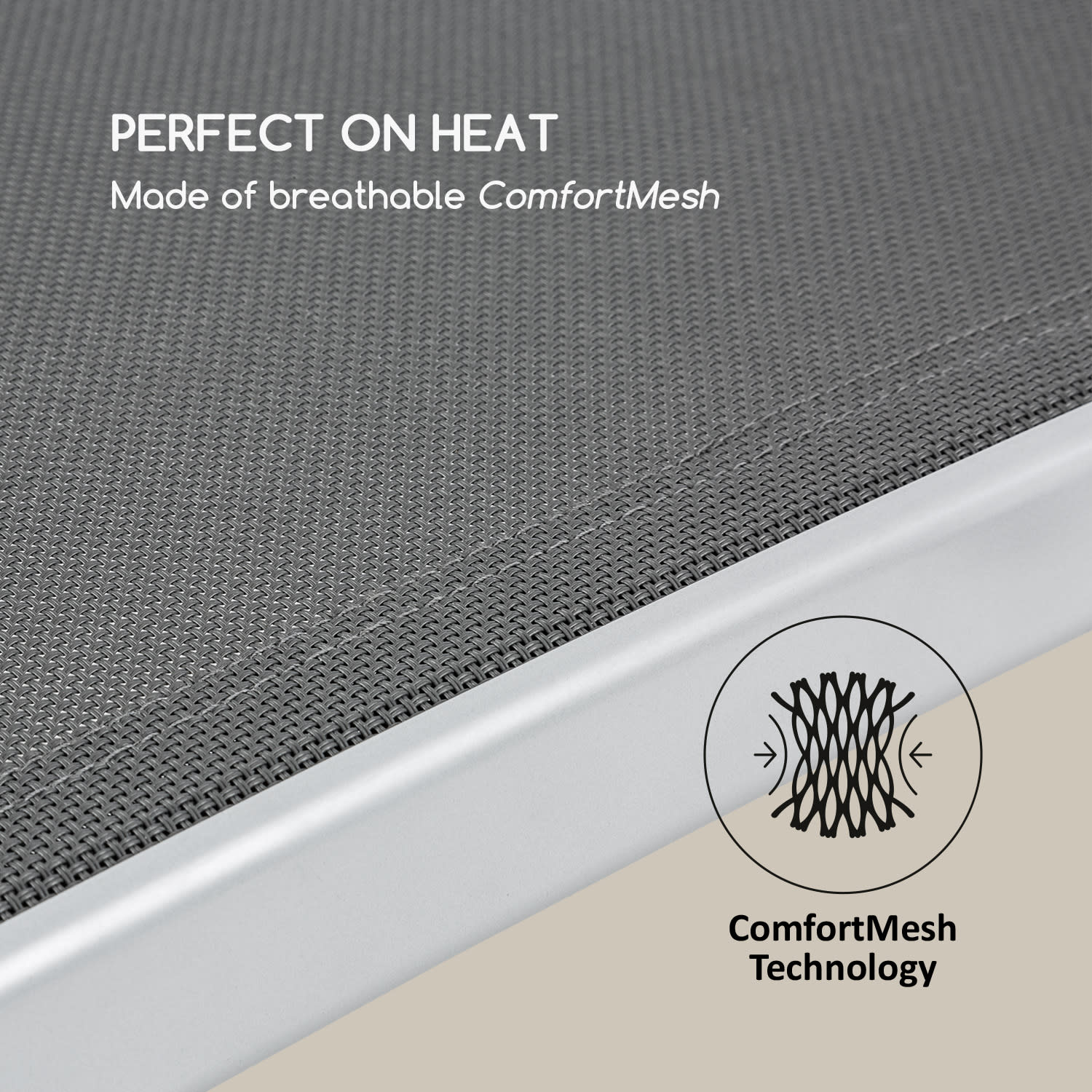 Blumfeldt Sun Valley, záhradné lehátko, sklápateľné, vankúš, sivé – Obrázok 5